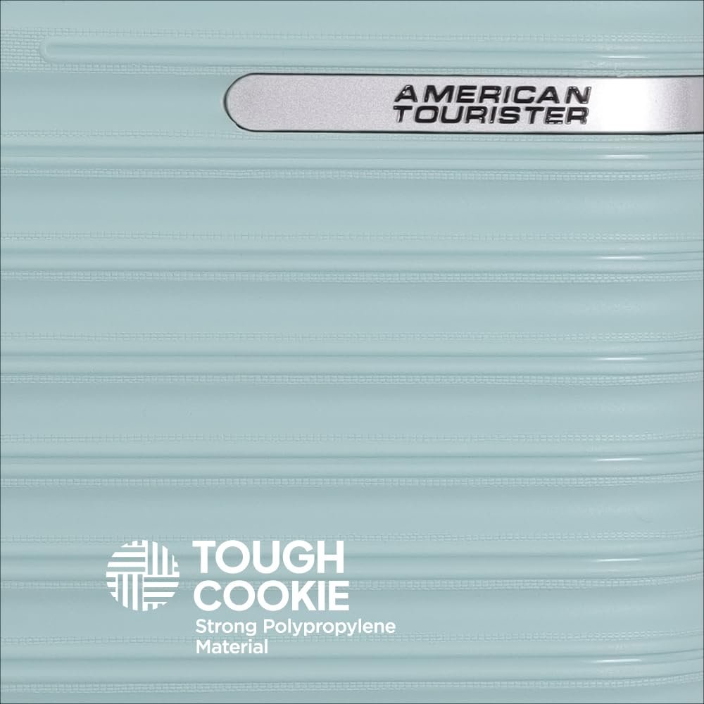 American Tourister Large Liftoff+ with TSA Lock & 8 Wheel, 79 CM Hard PP Check-in Suitcase for Travel/Trolley Bag for Travel/Travel Bag with Double Wheel for Women & Men - Seafoam Blue - Image 4