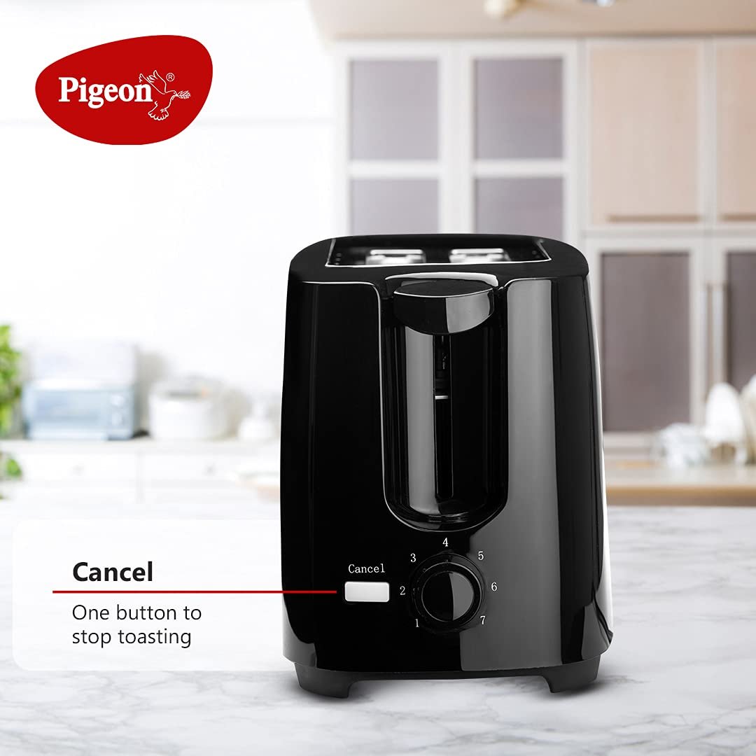 Pigeon 2 Slice Auto Pop up Toaster. A Smart Bread Toaster for Your Home (750 Watt) (Black) - Image 5