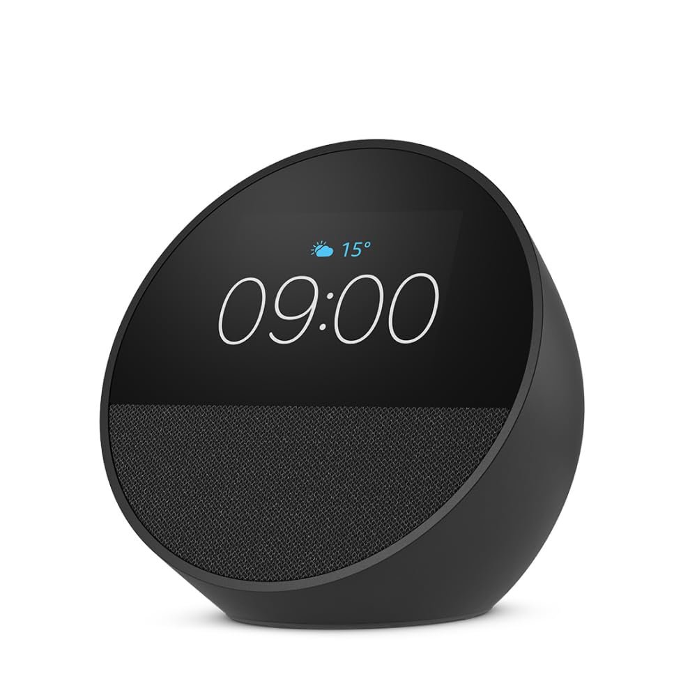 Amazon Echo Spot (latest model), Smart alarm clock with vibrant sound, Alexa and Bluetooth | Black - Image 3