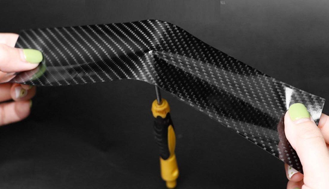 AutoBizarre Carbon Fibre High Gloss Anti Scratch Black Carbon Fiber Paint Protection Film Tape Ppf For Car Protection And Decoration - 2 Inches X 5 Meters - Image 6