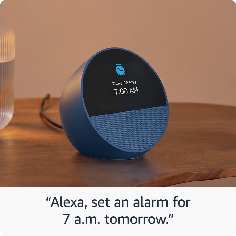 Amazon Echo Spot (latest model), Smart alarm clock with vibrant sound, Alexa and Bluetooth | Black - Image 5
