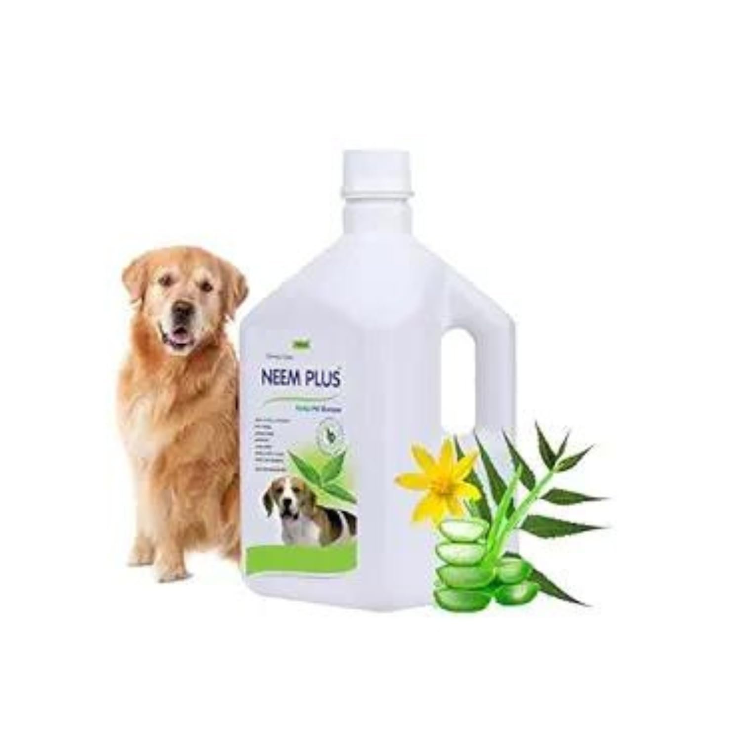 Pil Neem Plus Herbal Pet Shampoo 1000ml | Puppy Safe | Anti-Fungal, Anti-Ticks and Fleas, Antibacterial, Antiseptic & pH Balanced Dog Shampoo | Regular use Coat Cleansing Shampoo for Pets - Image 2