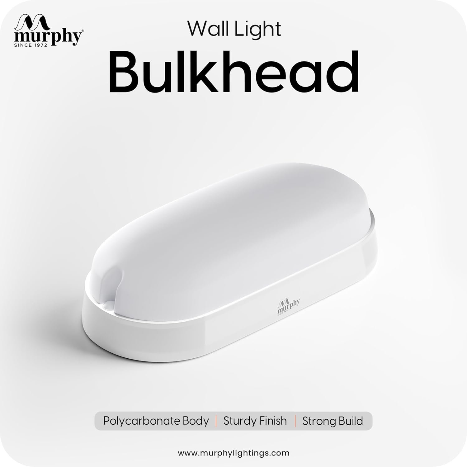 Murphy 10W LED Oval Shape Bulkhead Wall Lamp | IP66 Waterproof Outdoor Light for Gardens, Porches & Bathrooms | Cool White, Pack of 1 | 2-Year Warranty - Image 3