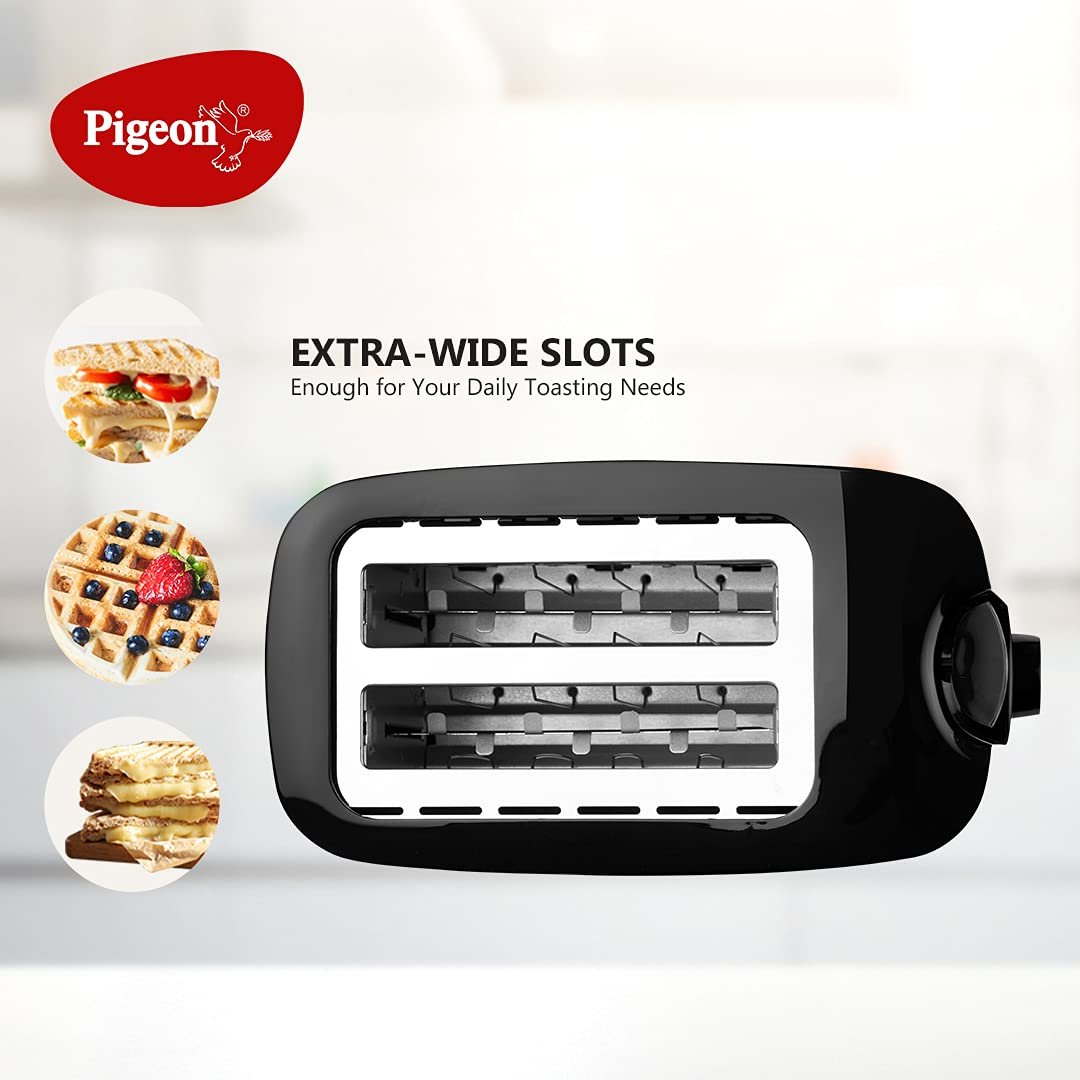 Pigeon 2 Slice Auto Pop up Toaster. A Smart Bread Toaster for Your Home (750 Watt) (Black) - Image 7