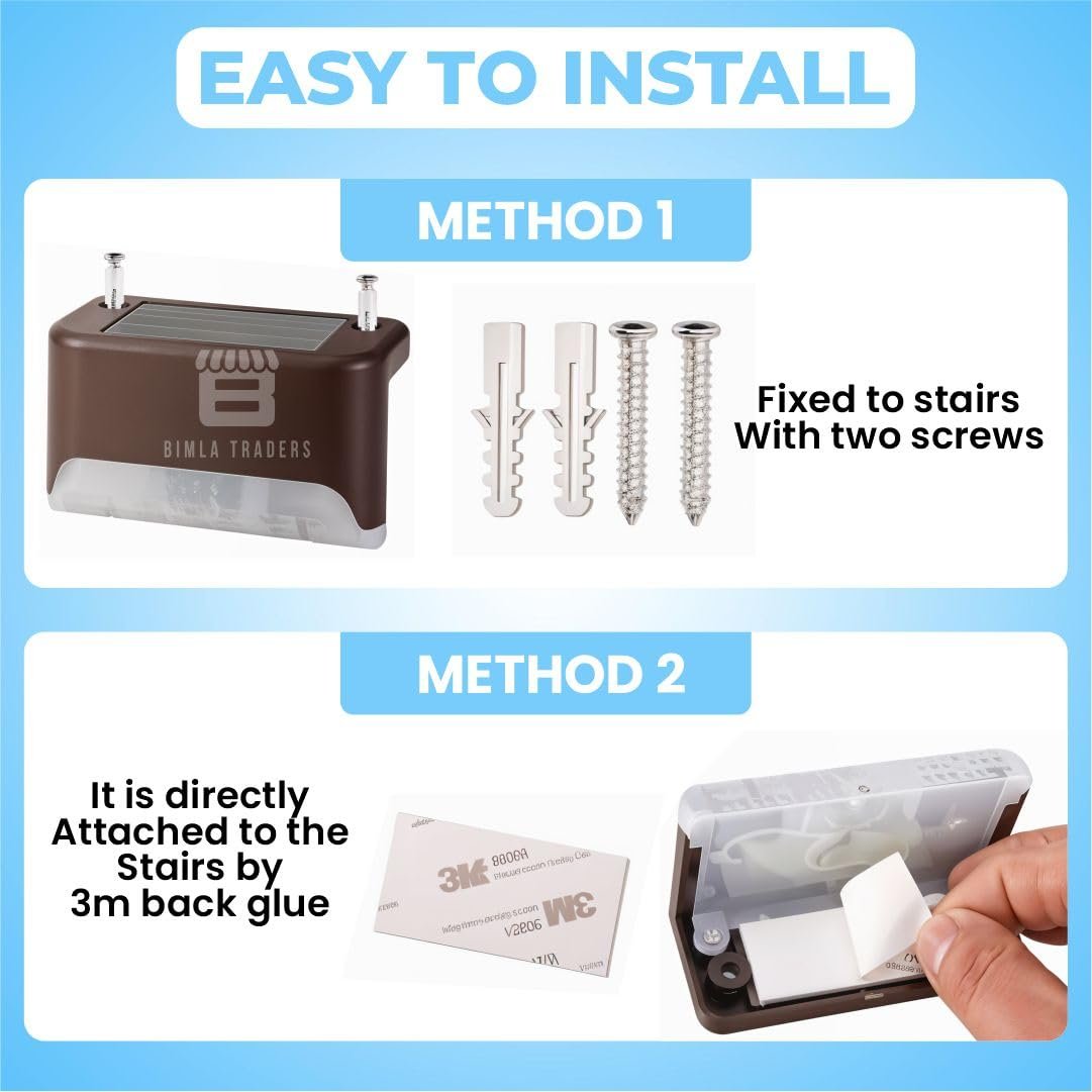 Btag Solar-Powered Deck Light – IP65 Waterproof LED Step, Stair, Fence & Railing Light with Wide-Angle Illumination, Rechargeable Outdoor Lighting for Yard, Patio & Pathway.Pack of 4 - Image 6