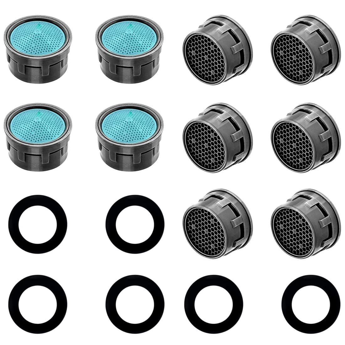 ALTON ALD345, 10-Piece Replacement Water Aerator Tap and Faucet Foam Flow with Washers, Blue - Image 2