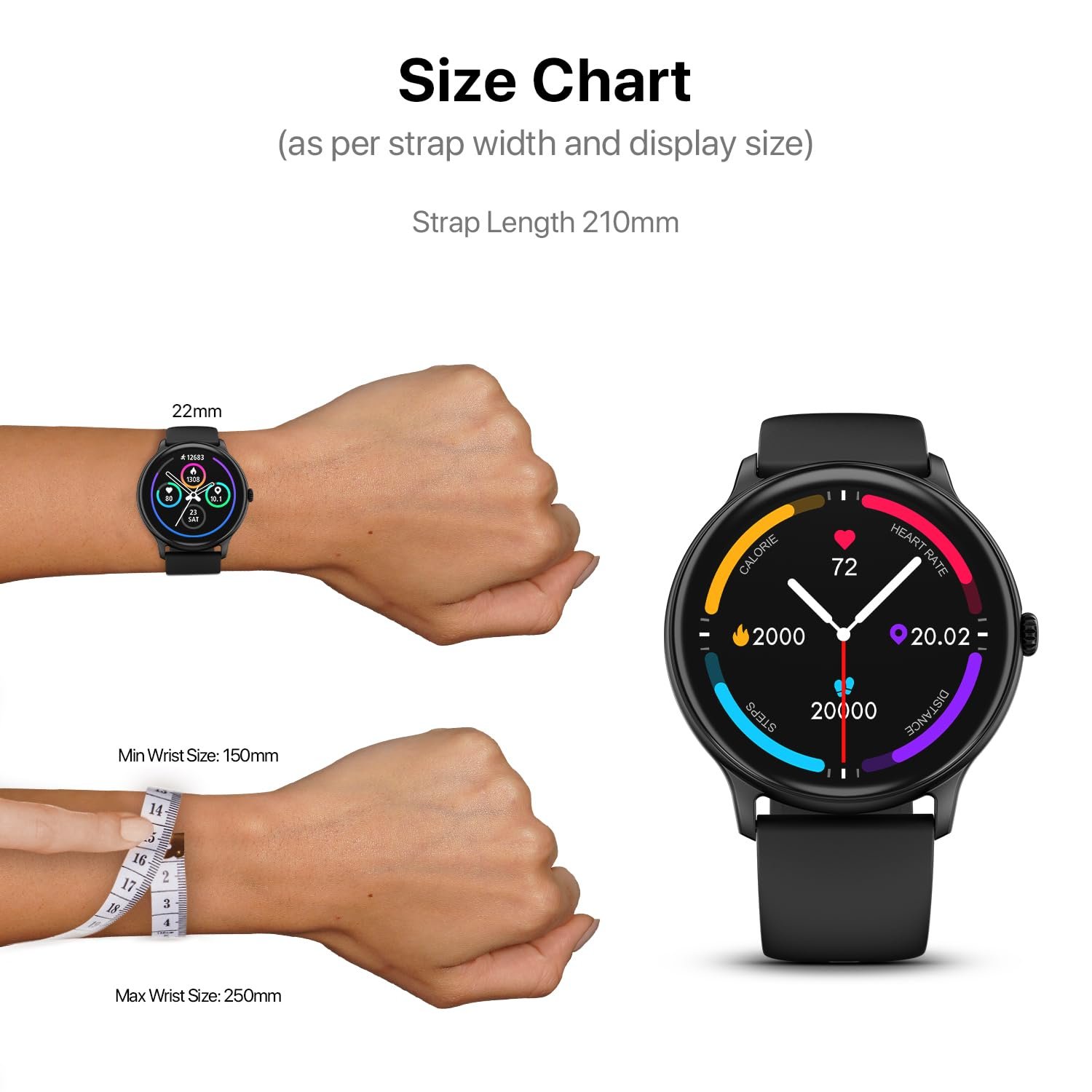 Fire-Boltt Phoenix Pro Smart Watch 1.39” HD Display, Bluetooth Calling, AI Voice Assistant, 120 Sports Modes, IP67 Waterproof, SpO2 Monitor, Smart Watch for Man & Woman- Black - Image 12