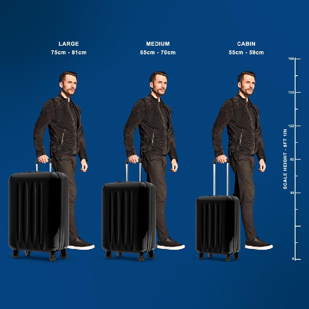 Kamiliant American Tourister Medium Polypropylene Harrier Zing 3-Piece Luggage Set - 56, 68 & 78 Cm Hard-Sided 8-Wheel Spinner Suitcases (Small, & Large) in Military Olive - Image 8