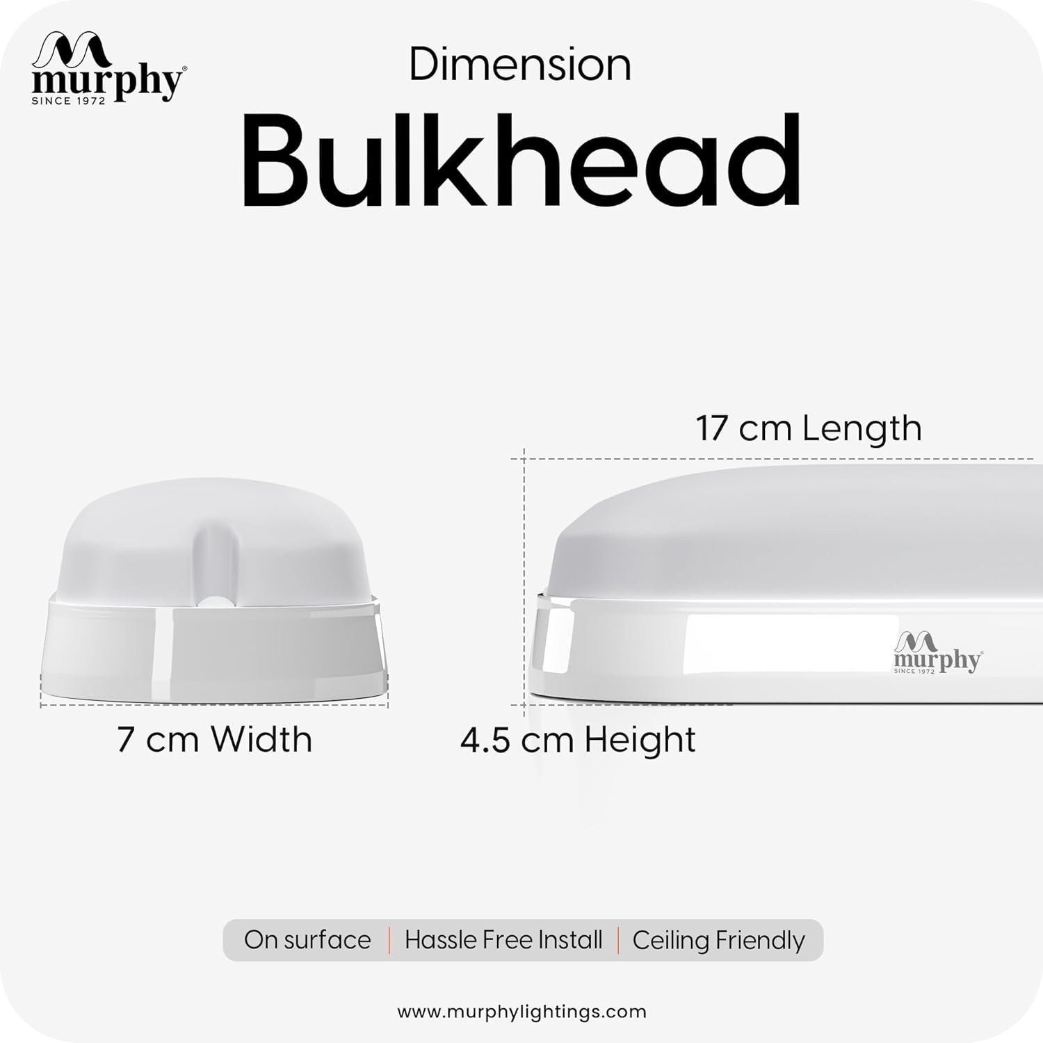 Murphy 10W LED Oval Shape Bulkhead Wall Lamp | IP66 Waterproof Outdoor Light for Gardens, Porches & Bathrooms | Cool White, Pack of 1 | 2-Year Warranty - Image 5