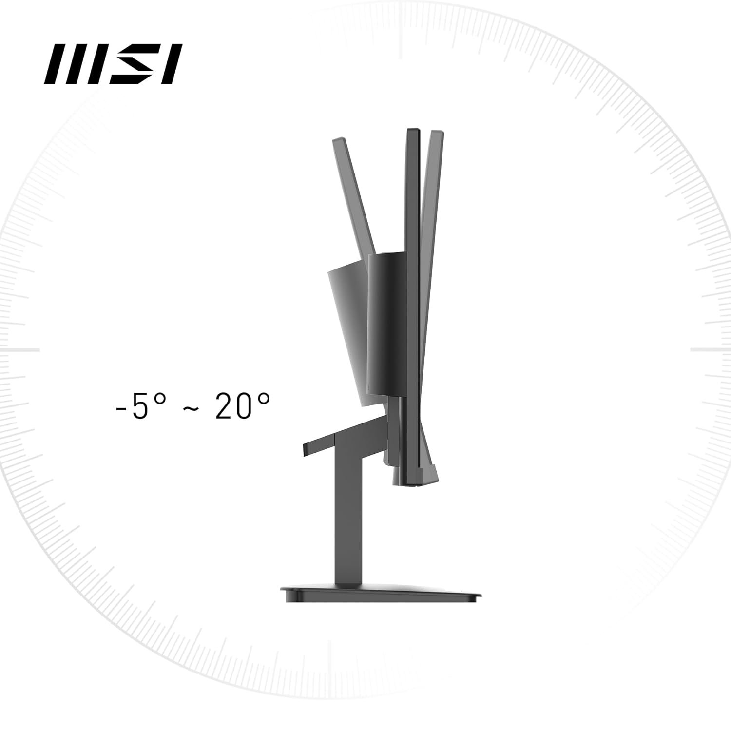 MSI PRO MP2412, 23.8-inch, Wide View Panel, FHD 1920x1080, 100Hz, Black, Eye-Friendly Screen, VESA Mountable, Display Kit Support, Tilt Adjustable, HDMI 1.4b, DP 1.2a Monitor - Image 7