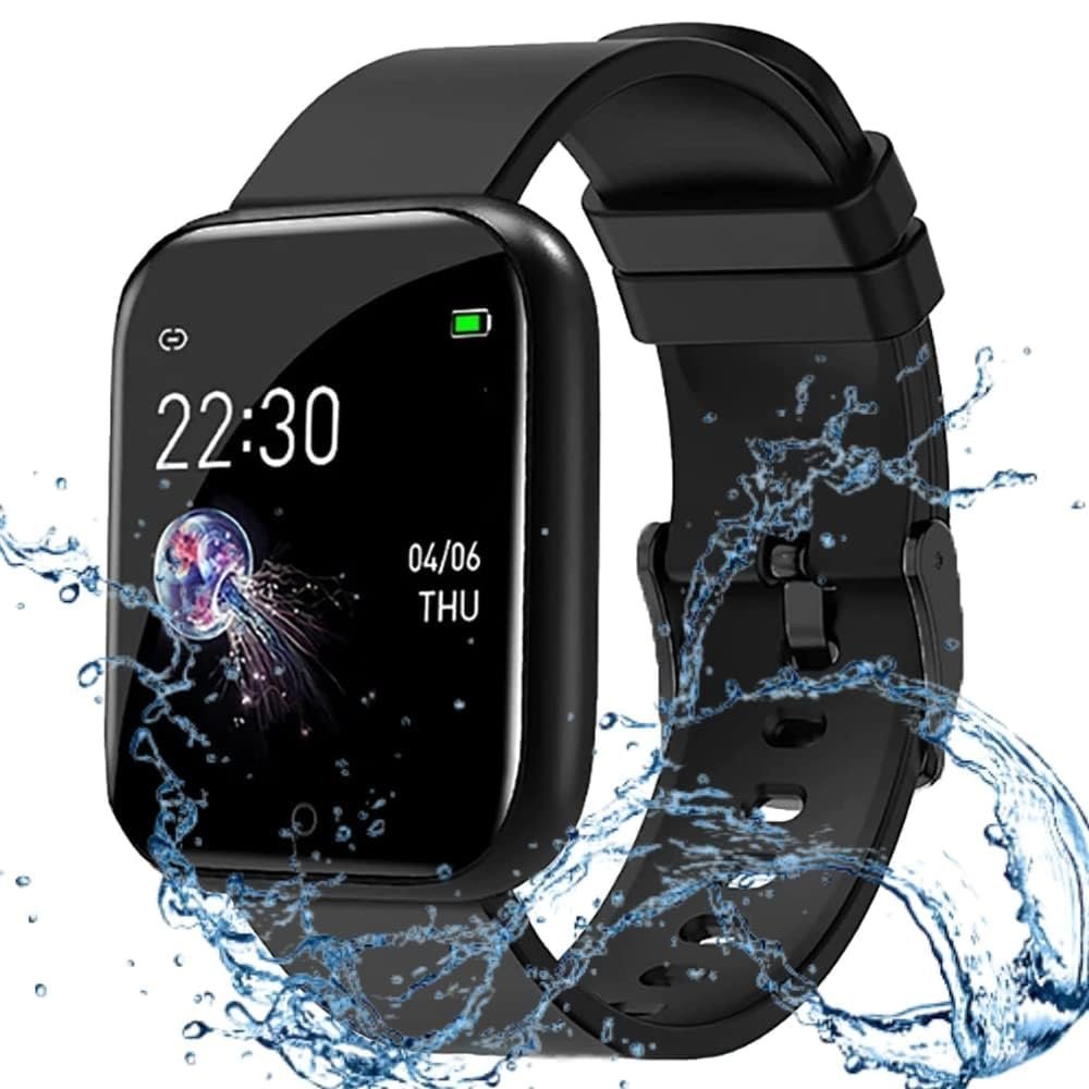 MARVIK Smart Watch for Kids, Men, Boys, Girls, and Women, D20 Plus 2025, Latest for Android and iOS Phones, IP68 Waterproof with Daily Activity Tracker, Heart Rate Sensor, Sleep Monitor Watch - Black - Image 2
