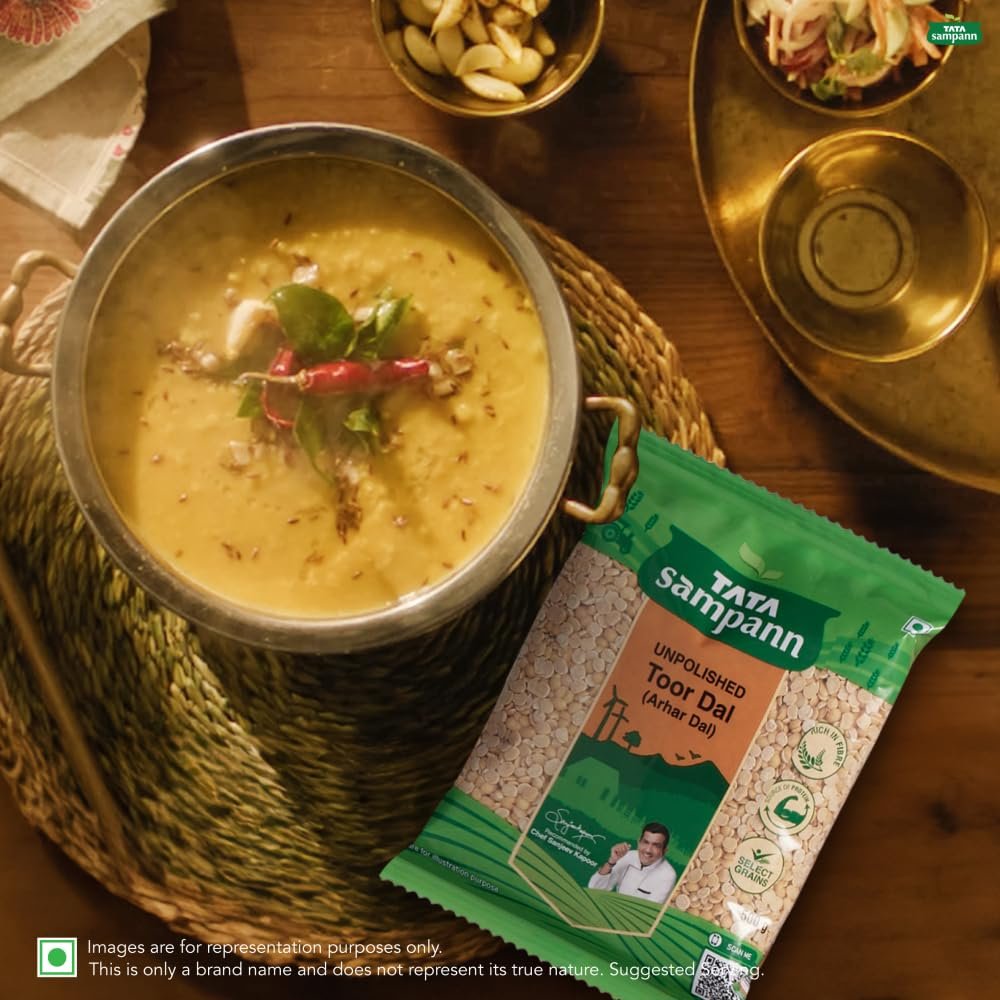 Tata Sampann Unpolished Toor Dal/Arhar Dal, 1kg - Image 9