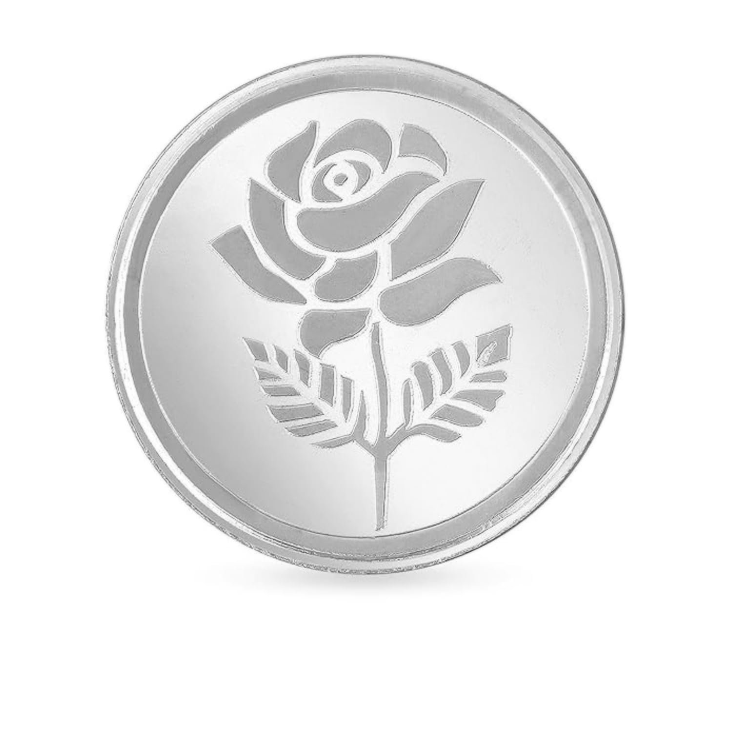 Malabar Gold & Diamonds 999 Purity Silver Coin 20 Grams|Rose Plain |Silver Coin cum Bar for Birthday, Anniversary and Diwali Gift - Image 2