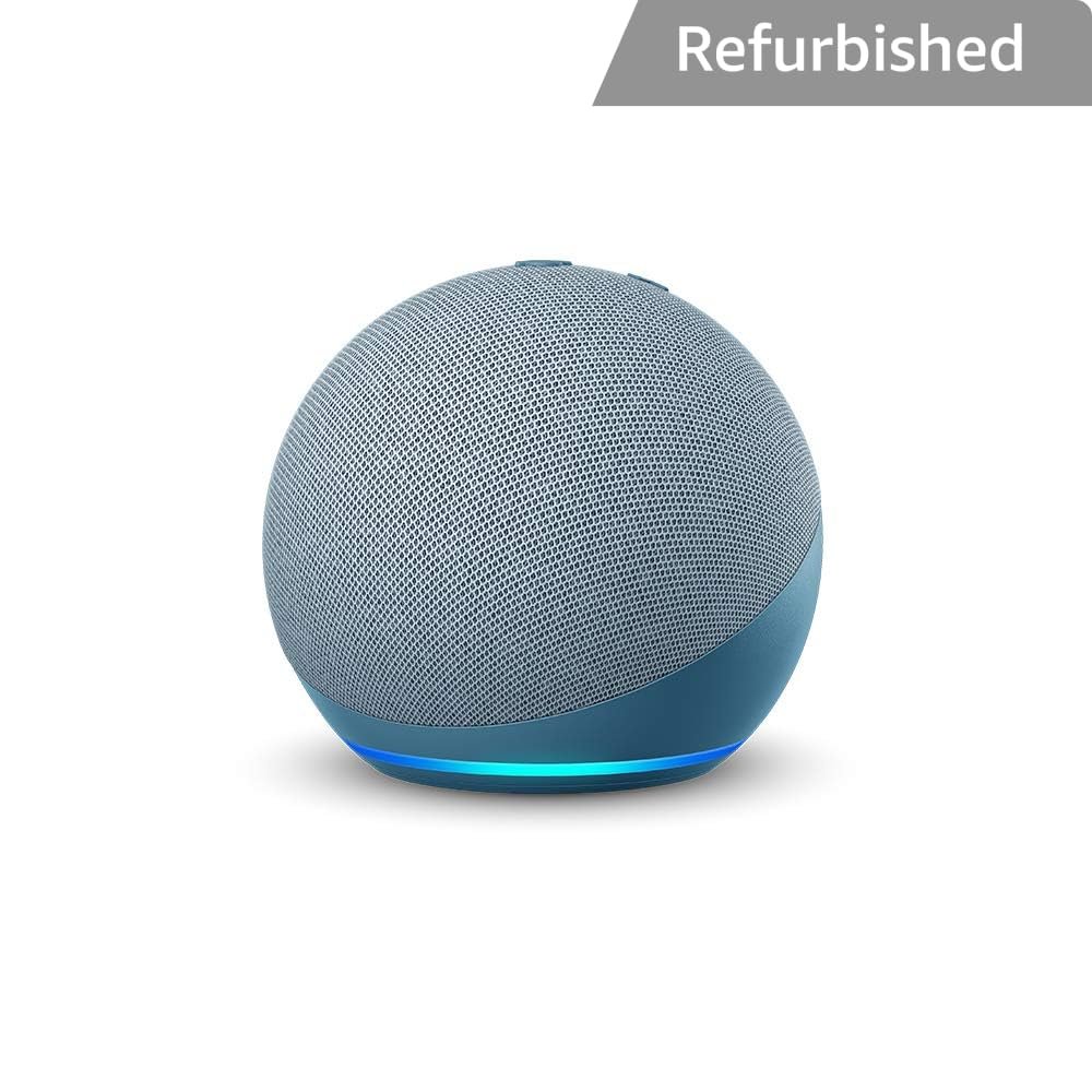 Certified Refurbished Echo Dot (4th Gen, 2020 release)| Smart speaker with Alexa (Blue) - Image 3
