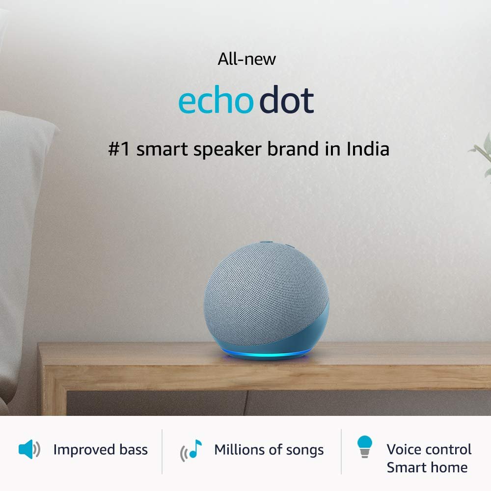 Certified Refurbished Echo Dot (4th Gen, 2020 release)| Smart speaker with Alexa (Blue) - Image 2