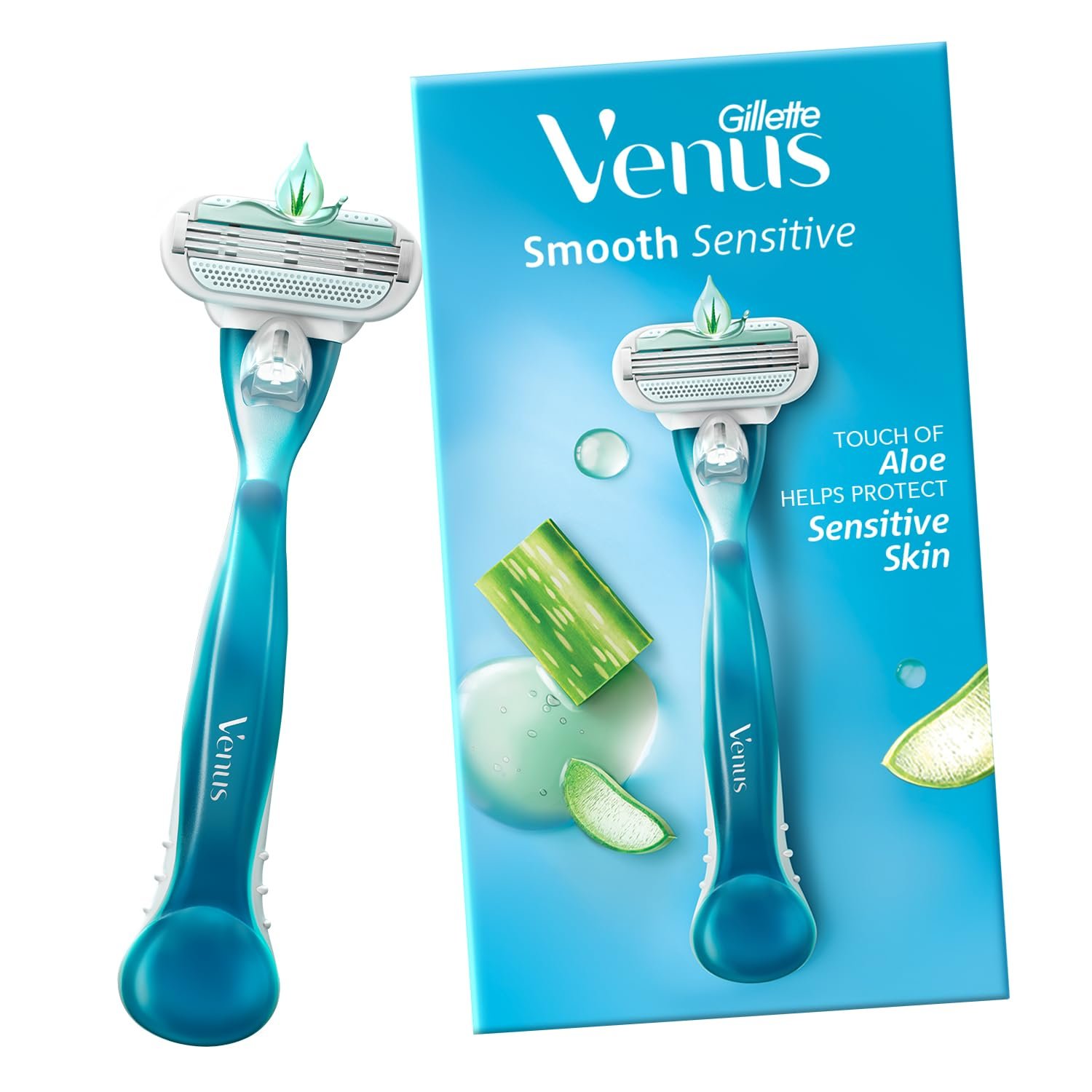 Gillette Venus Smooth Hair Removal Razor for Women with Aloe Vera, 1 Pc - Image 2