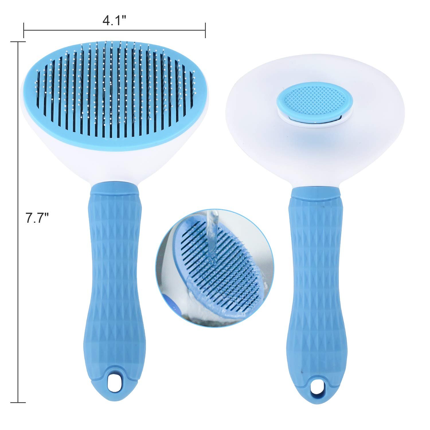 Depets Self Cleaning Slicker Brush, Pet Grooming Shedding Brush for Dogs and Cats - Easy to Remove Loose Undercoat, Pet Massaging Tool Suitable for Pets with Long or Short Hair Color May Vary - Image 5