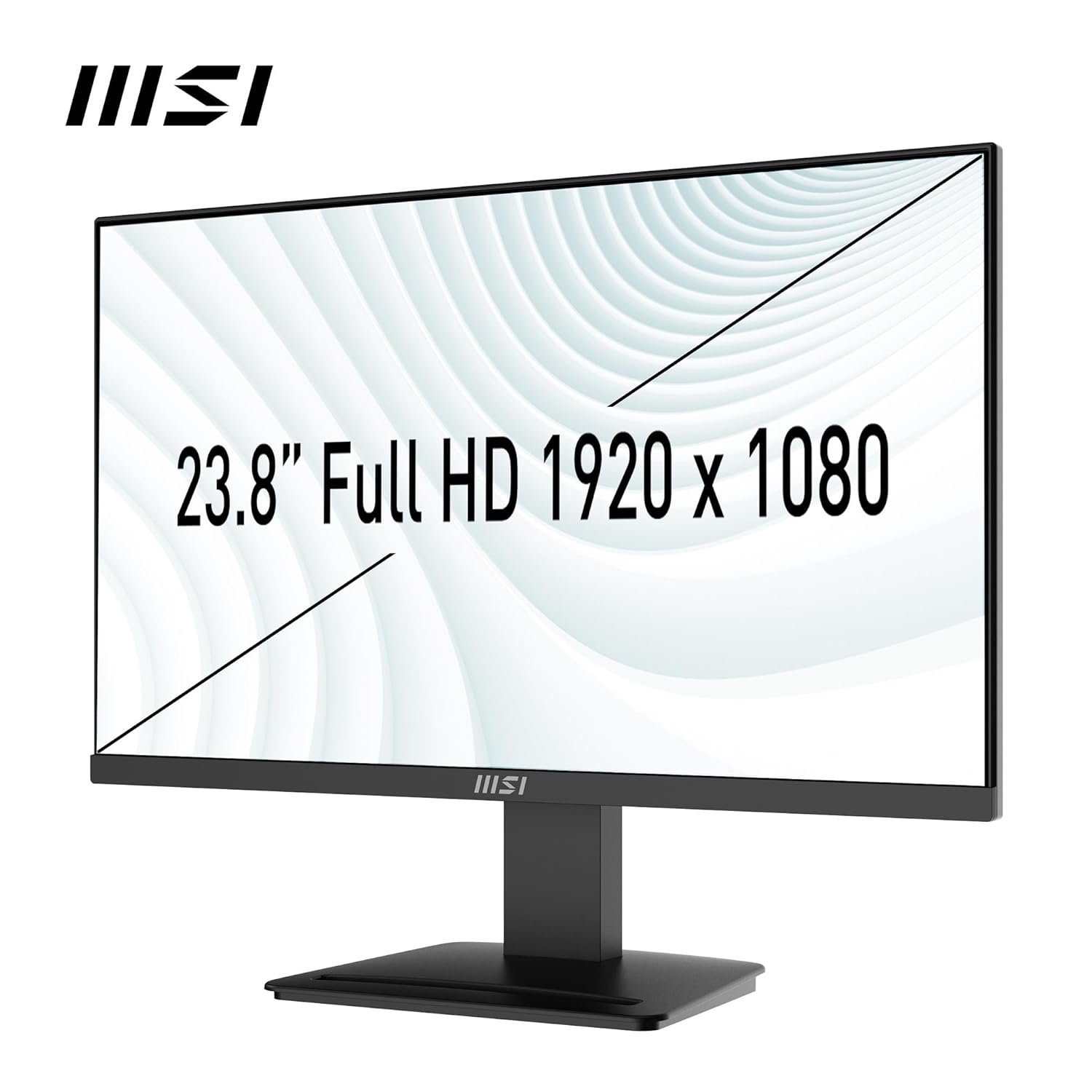 MSI PRO MP2412, 23.8-inch, Wide View Panel, FHD 1920x1080, 100Hz, Black, Eye-Friendly Screen, VESA Mountable, Display Kit Support, Tilt Adjustable, HDMI 1.4b, DP 1.2a Monitor - Image 3