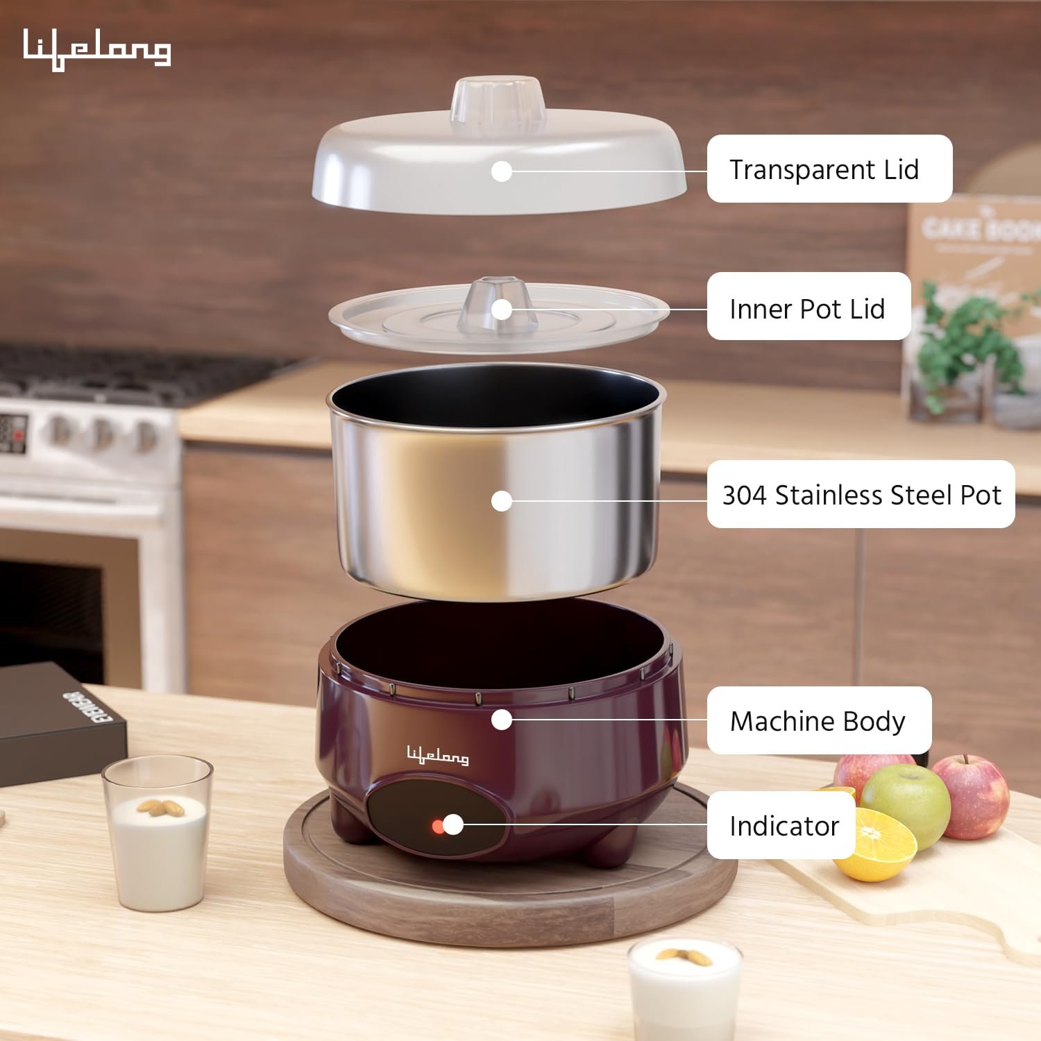 Lifelong Yogurt & Curd Maker for Home | Automatic Curd Maker with Auto Temperature Regulation | Electric Probiotic Yogurt Maker Machine for Kitchen (1 Litre) | 304 Stainless Steel Container (LLECM18) - Image 6