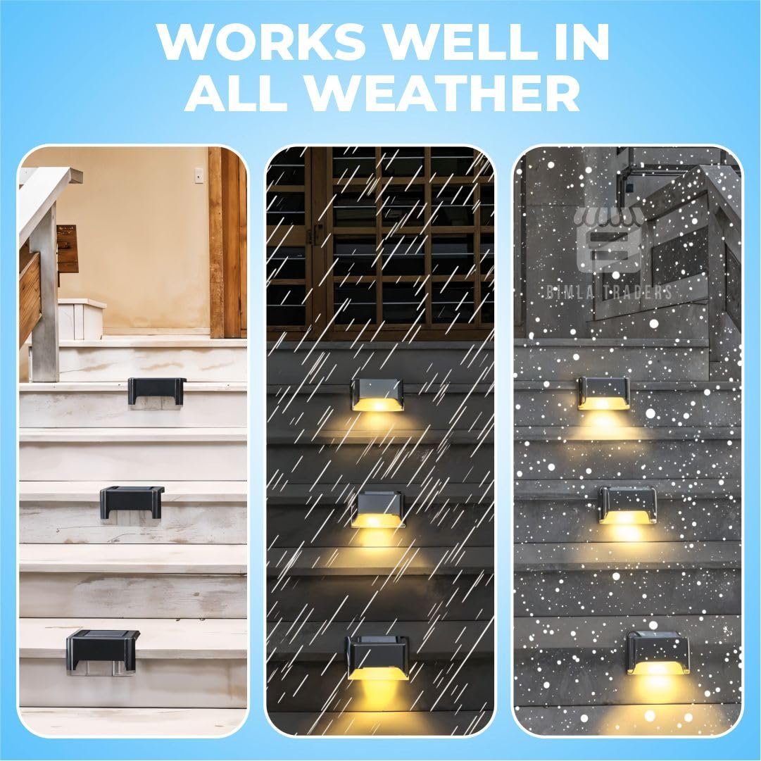 Btag Solar-Powered Deck Light – IP65 Waterproof LED Step, Stair, Fence & Railing Light with Wide-Angle Illumination, Rechargeable Outdoor Lighting for Yard, Patio & Pathway.Pack of 4 - Image 4