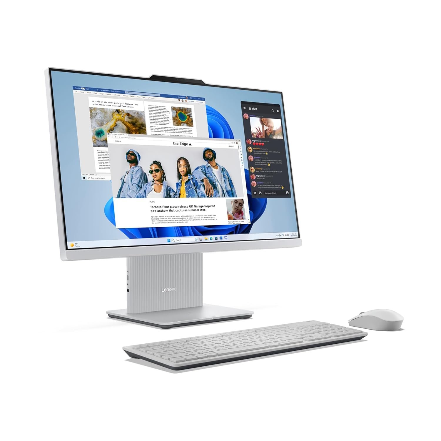 Lenovo Ideacentre AIO AMD Ryzen 5 7535HS 23.8" FHD IPS All-in-One Desktop(8GB RAM/512GB SSD/Win11/Microsoft 365 Basic + Office Home 2024/3Wx2 Speakers/5MP Camera/Wireless Keyboard & Mouse),F0HR009BIN - Image 11