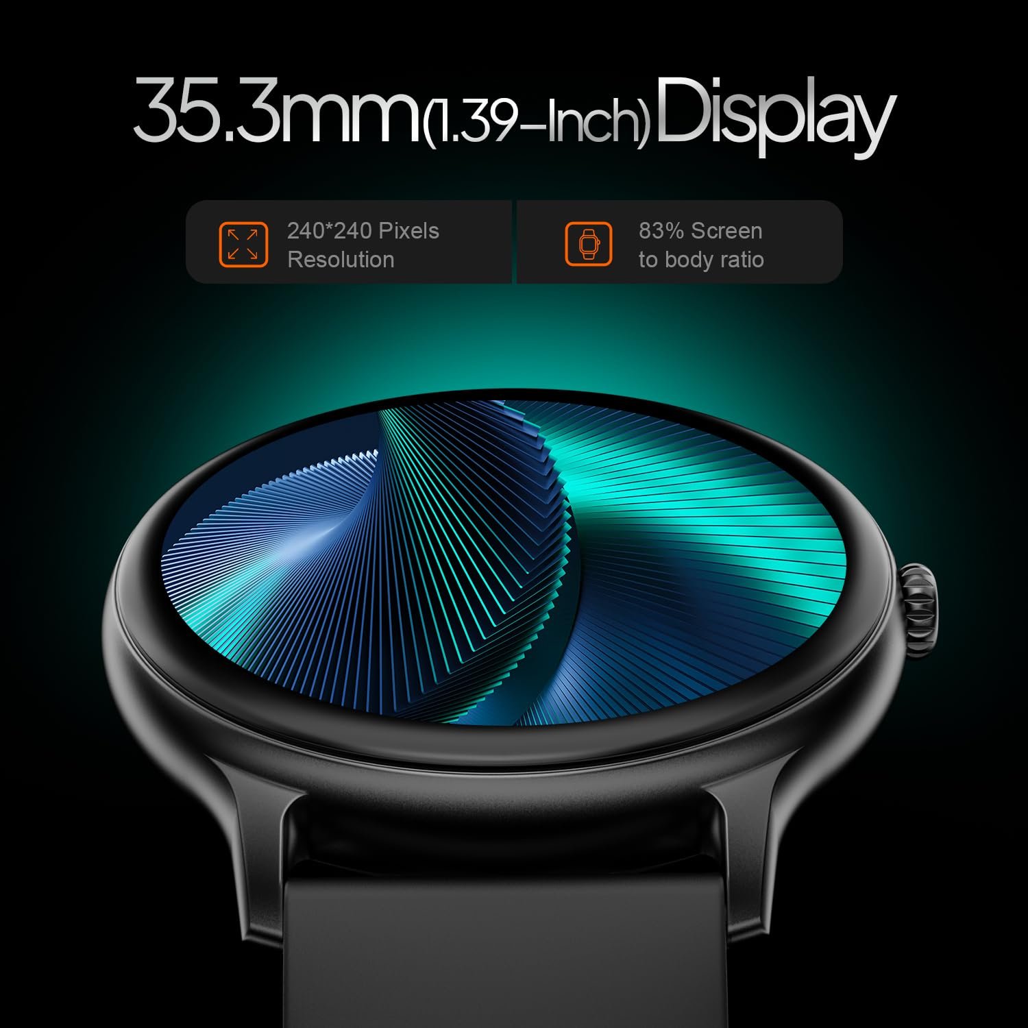 Fire-Boltt Phoenix Pro Smart Watch 1.39” HD Display, Bluetooth Calling, AI Voice Assistant, 120 Sports Modes, IP67 Waterproof, SpO2 Monitor, Smart Watch for Man & Woman- Black - Image 5