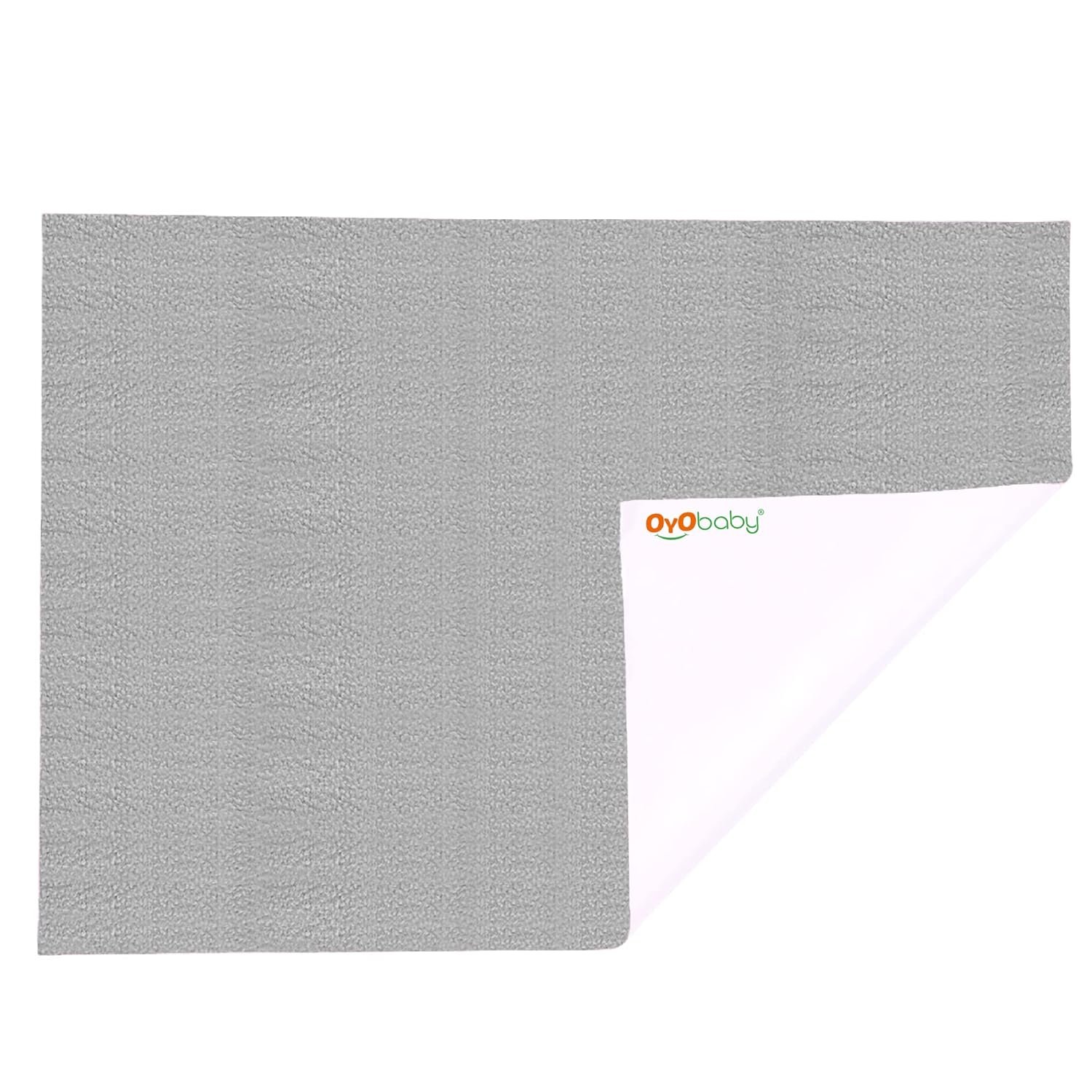 OYO BABY Waterproof Quick Dry Sheet for Baby| Bed Pad | Baby Bed Protector Sheet for Toddler Children (Double Bed Size (260cm X 200cm), Grey) - Image 6