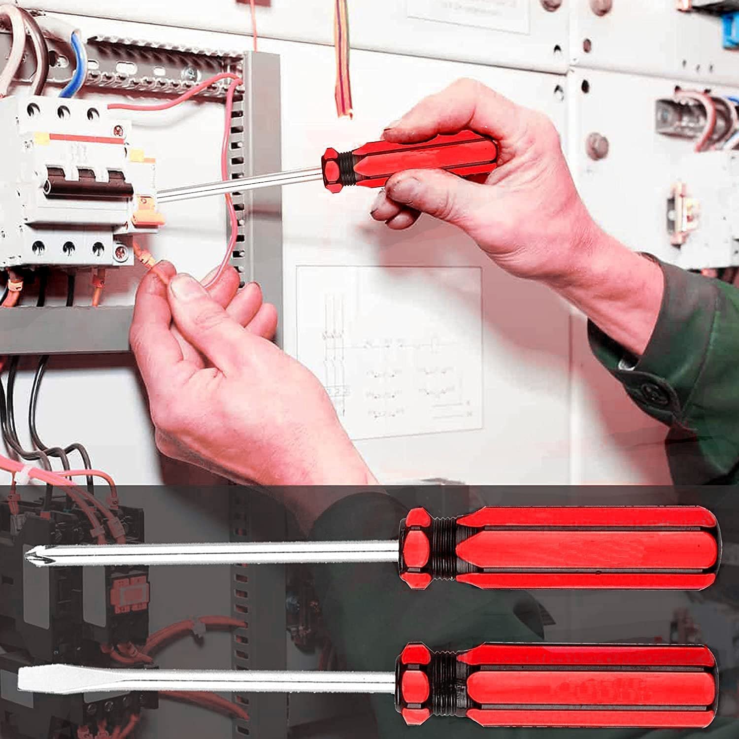 Novo 9 in 1Pcs Basic tools set, Home Screwdriver set For Women Men Students Kit,Set Box With Tools Included,Small Tool For Diy Kit,Household Repair,College Dorm Essentials - Image 4