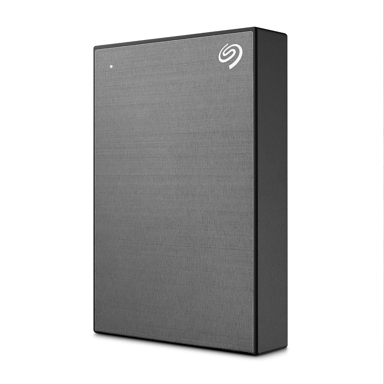 Seagate One Touch 5TB External HDD with Password Protection Space Gray, for Windows and Mac, with 3 yr Data Recovery Services, and 6 Months Mylio Create Plan and Dropbox Backup Plan (STKZ5000404) - Image 2