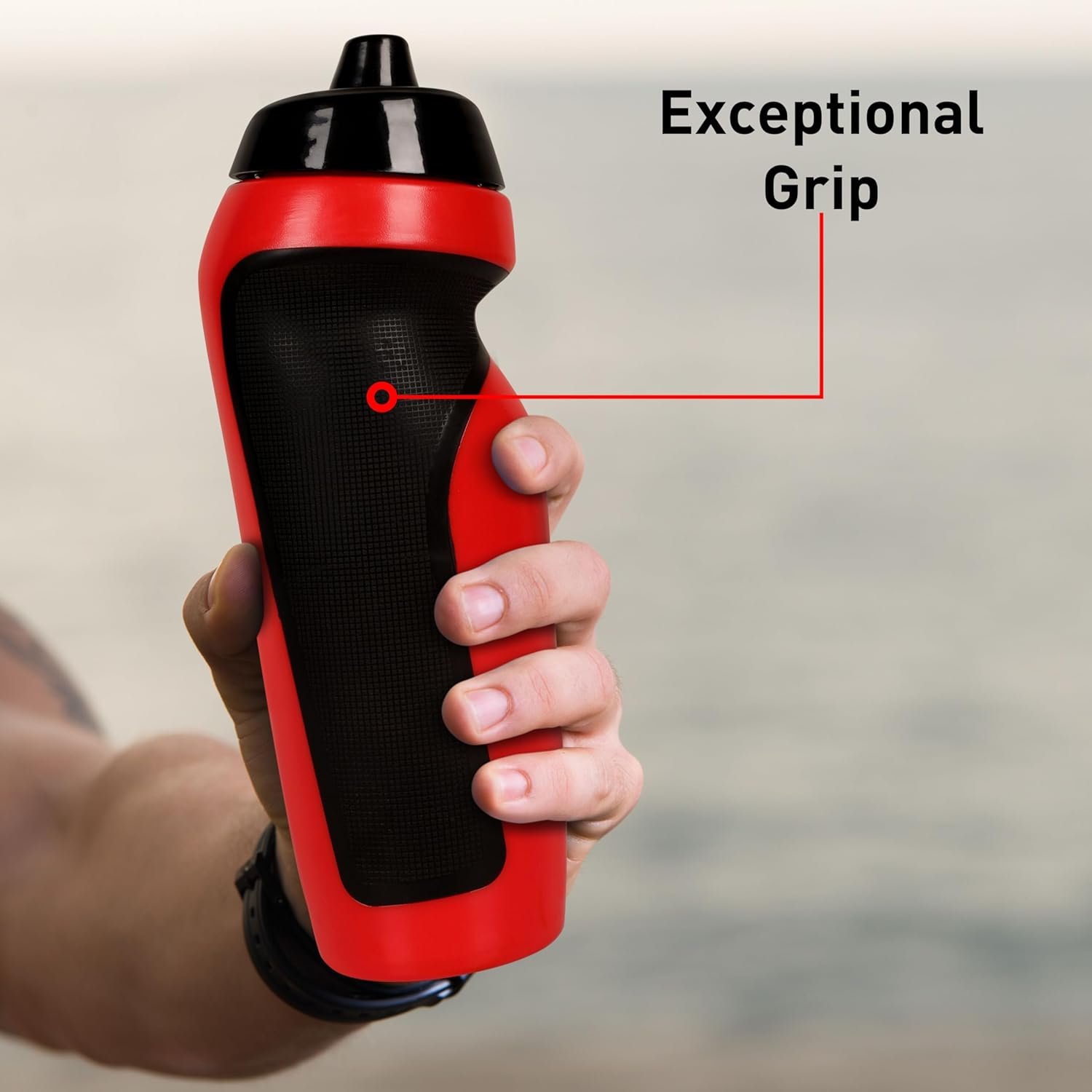 Nivia Radar Sippers Bottle for Sports Cycling, Gym & Running Bottle for Training, Exercise, & Fitness, with Portable, Light Weight, & Leakproof With Quick-Grip, 625ml (Red, Polyethylene, Pack of 1) - Image 5