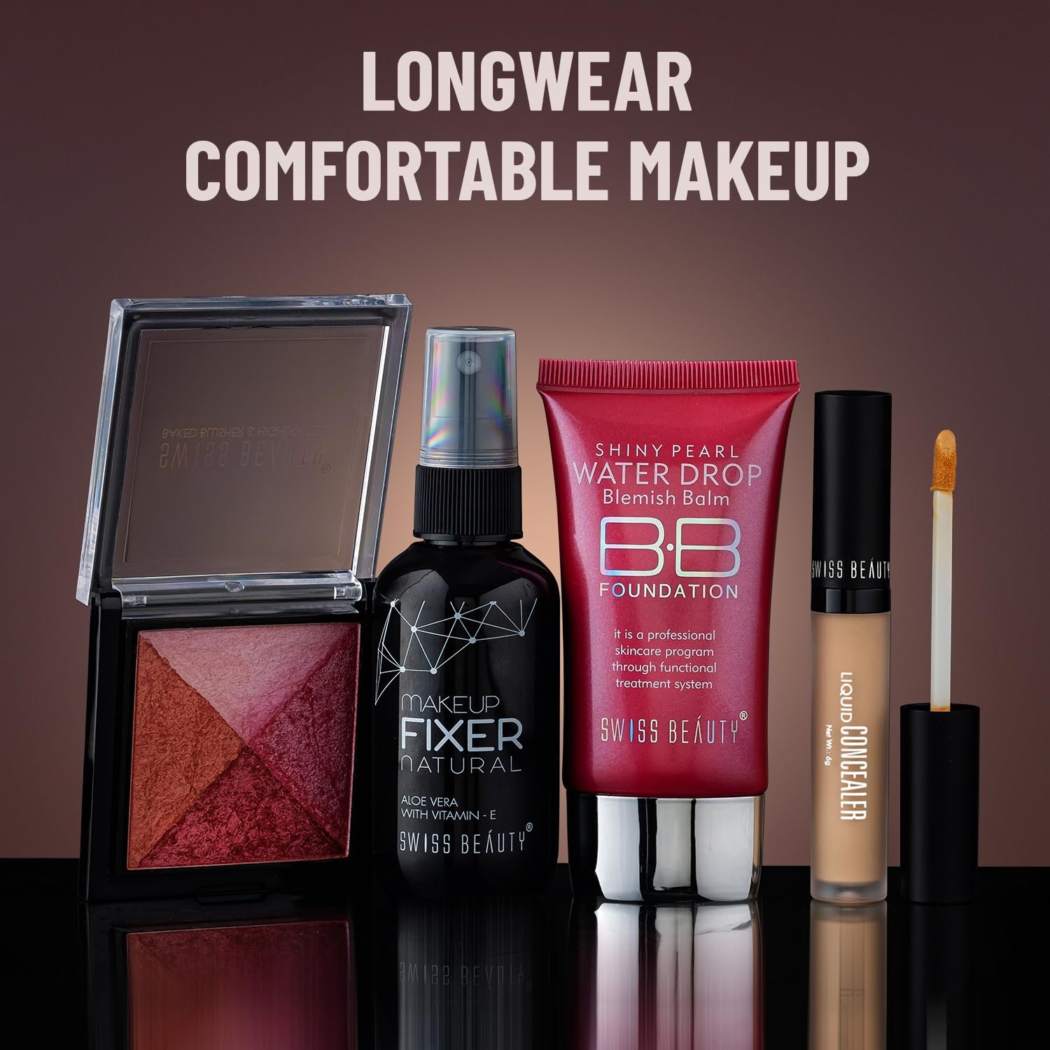 Swiss Beauty Natural Makeup Fixer | Natural Dewy Finish | With Vitamin E and Aloe Vera | Long-Lasting | Hydrating & Refreshing Setting Spray | 70 ml - Image 8