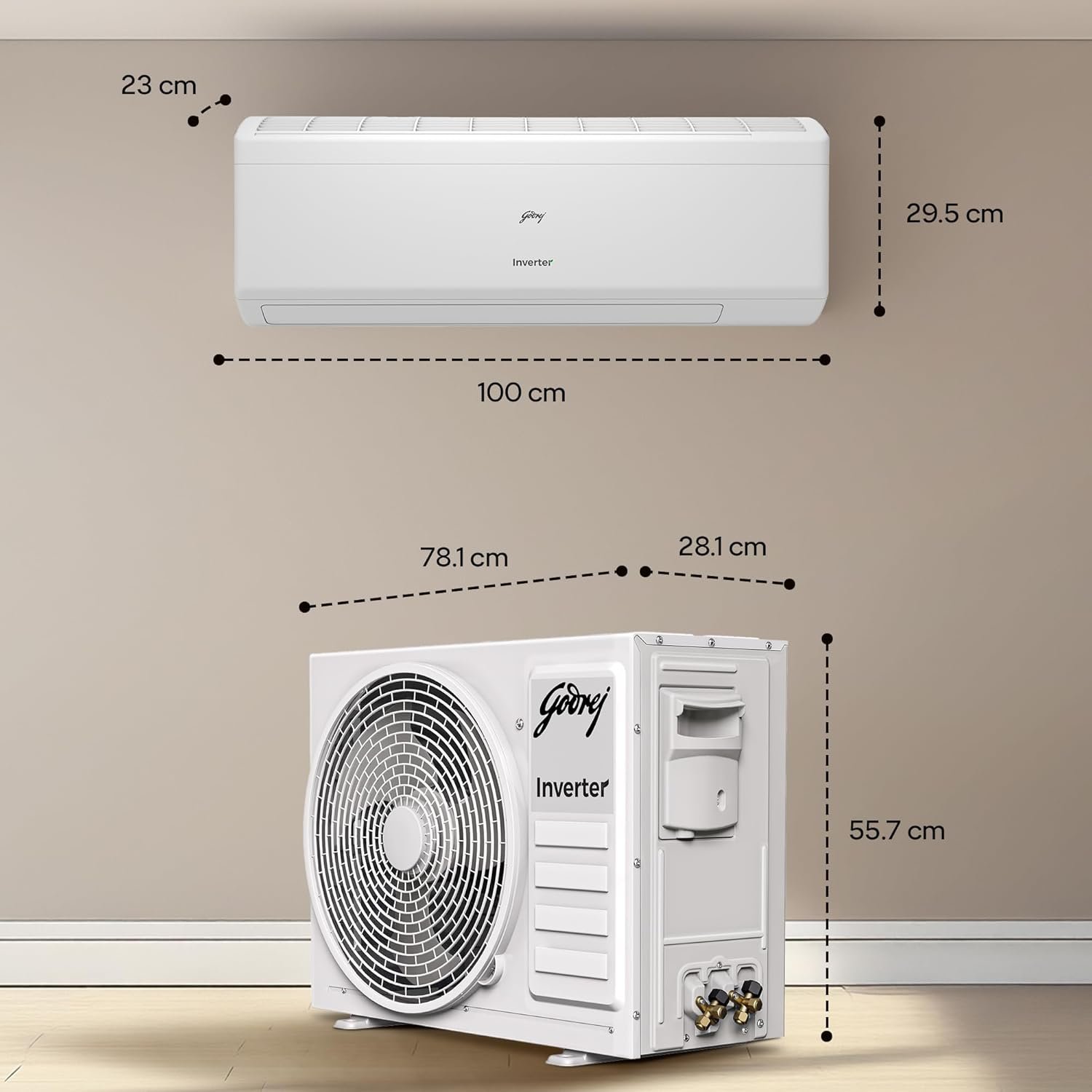 Godrej 2 Ton 3 Star, 5 Years Comprehensive Warranty, AI Powered, 5-In-1 Convertible Cooling, Self Clean Inverter Split AC (Copper, 2025 Model, Heavy Duty Cooling At 52 °C, AC 2.0T EI 24I3T WZS, White) - Image 7