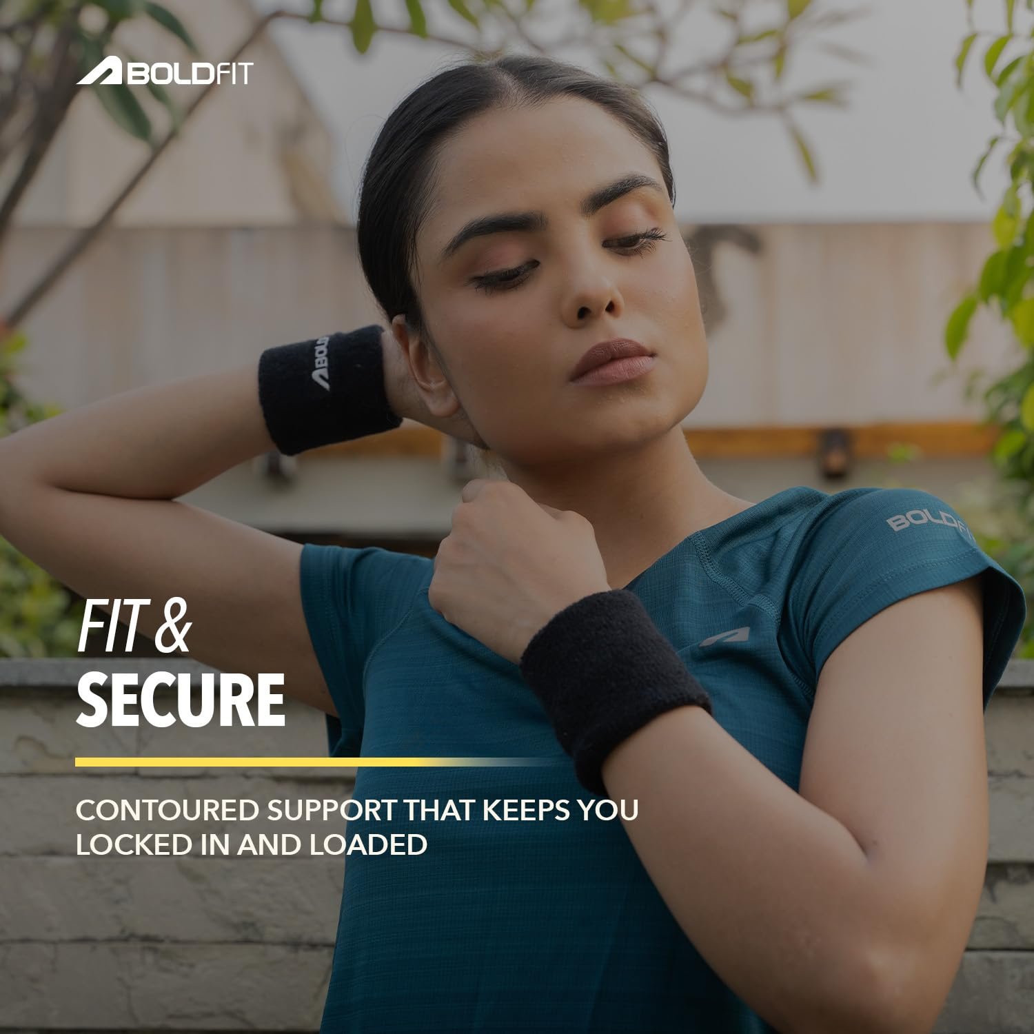 Boldfit Cotton Wrist Band for Men & Women 3 Inch - Wrist Sweat Band for Badminton Football, Basketball, Running & Athletic Sports, Sweat Absorbent Wrist Bands - Image 7