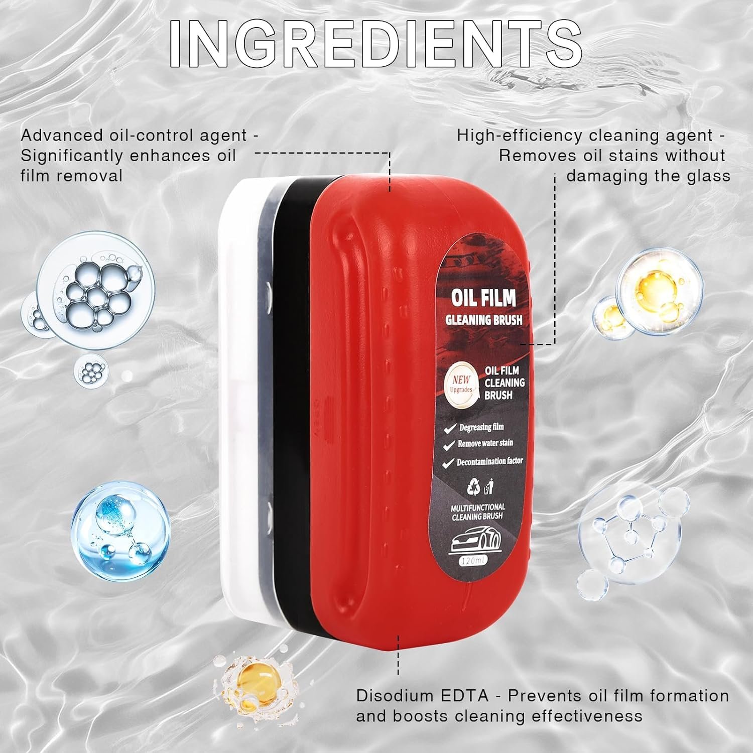 DOKIKO (Pack of 2) Automotive Oil Film Cleaning Brush, Glass Cleaning Board, Car Glass Oil Film Removal Cleaner, Powerful Windshield Cleaner & Remover, Enhance Visual Effect of Windshield - Image 6