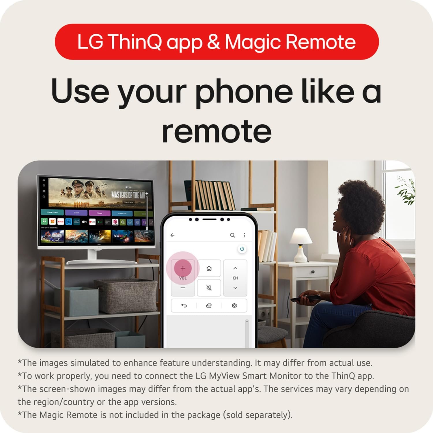 LG 32SR75U, 32 inch (81.28 cm), 4K UHD 3840 x 2160, White, HDR10, WebOS, USB Type-C, Apple AirPlay 2, Screen Share, Bluetooth, Built-in Speaker, Height Adj., HDMI, USB, Remote Control Smart Monitor - Image 6