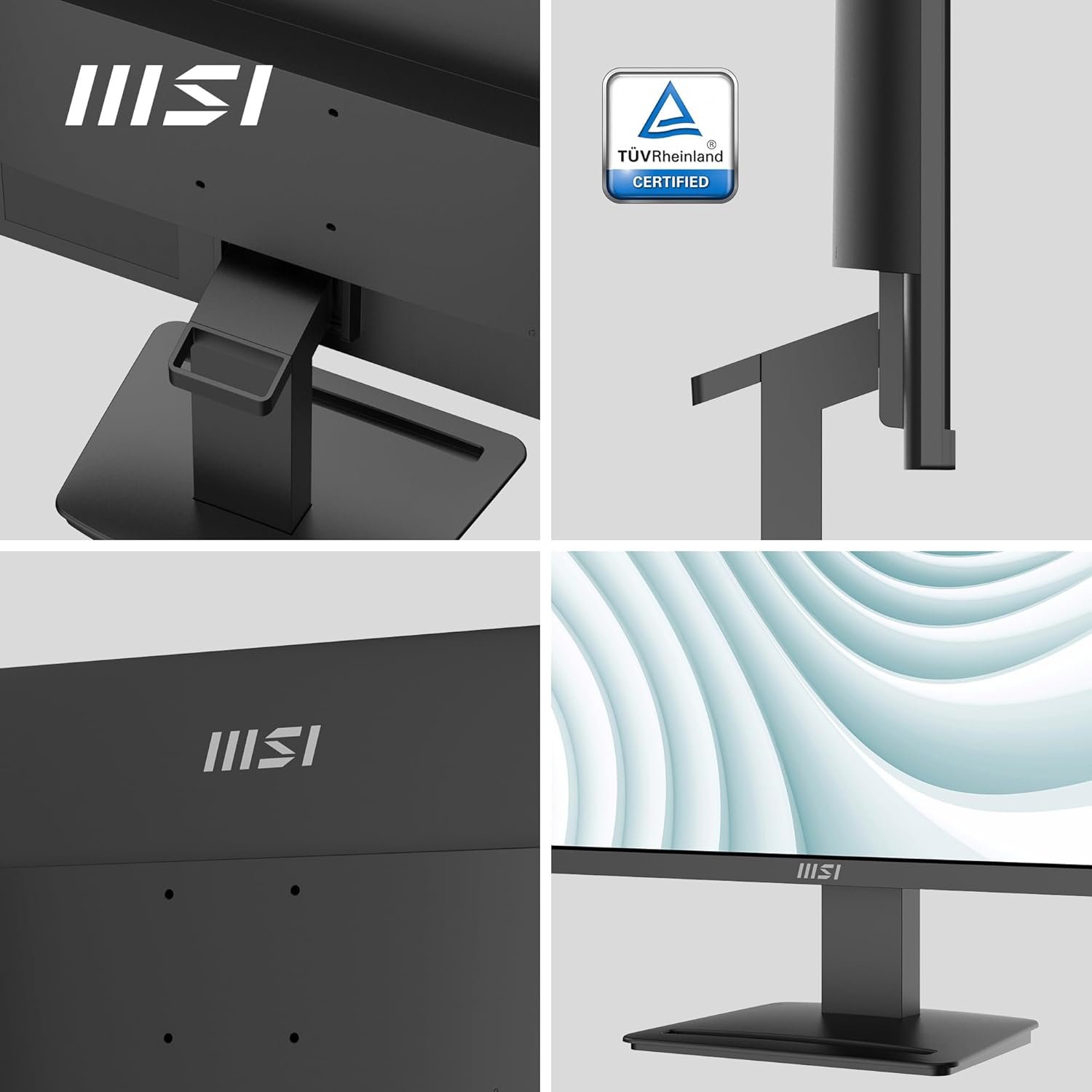 MSI PRO MP2412, 23.8-inch, Wide View Panel, FHD 1920x1080, 100Hz, Black, Eye-Friendly Screen, VESA Mountable, Display Kit Support, Tilt Adjustable, HDMI 1.4b, DP 1.2a Monitor - Image 4