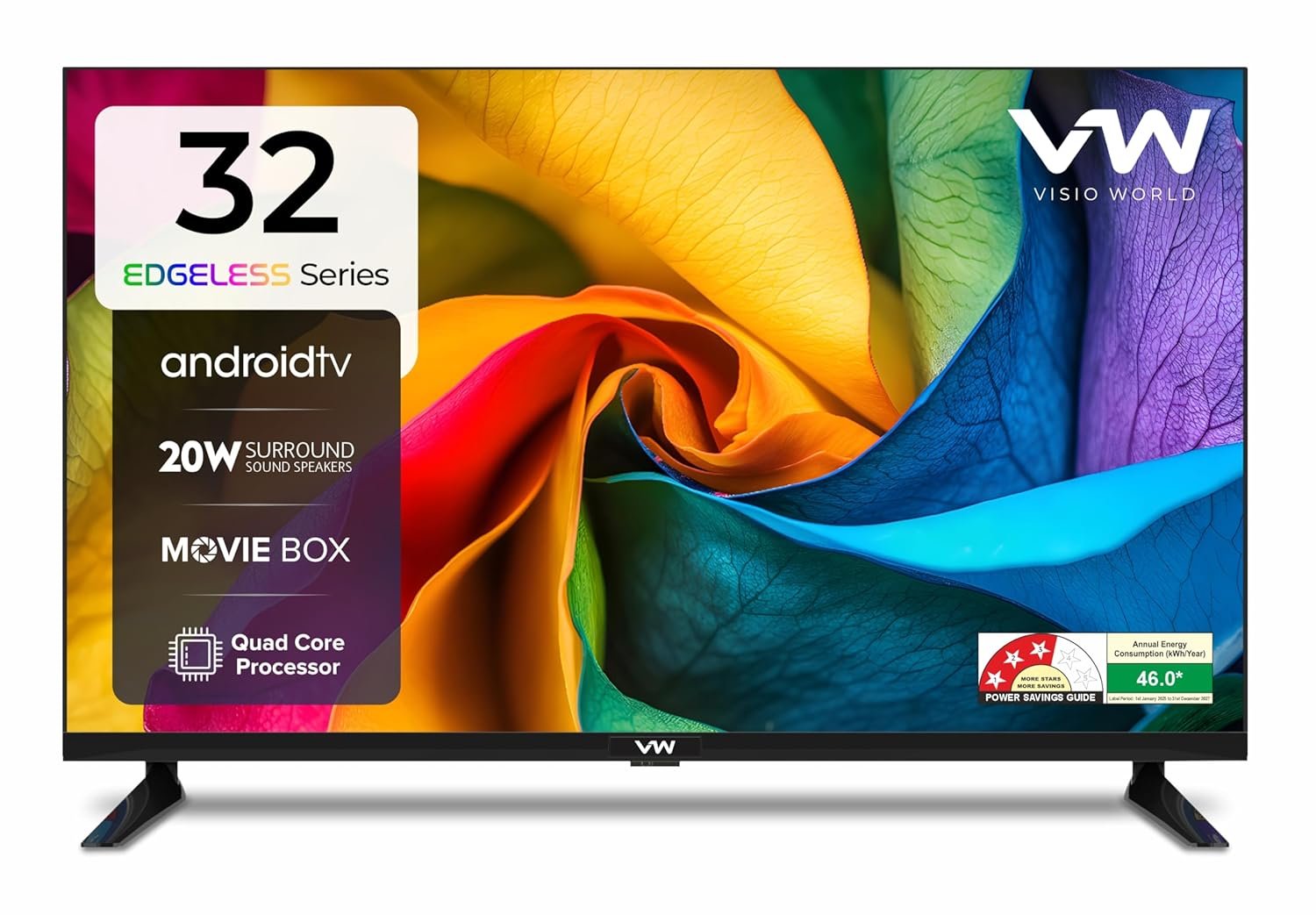 VW 80 cm (32 inches) Frameless Series HD Ready Android Smart LED TV VW32S - Image 2