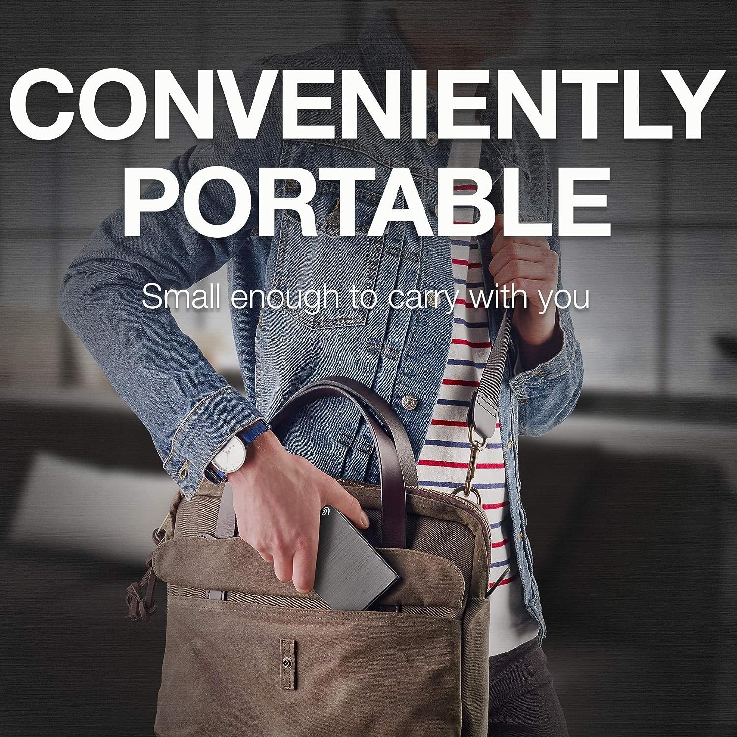 Seagate One Touch 5TB External HDD with Password Protection Space Gray, for Windows and Mac, with 3 yr Data Recovery Services, and 6 Months Mylio Create Plan and Dropbox Backup Plan (STKZ5000404) - Image 5