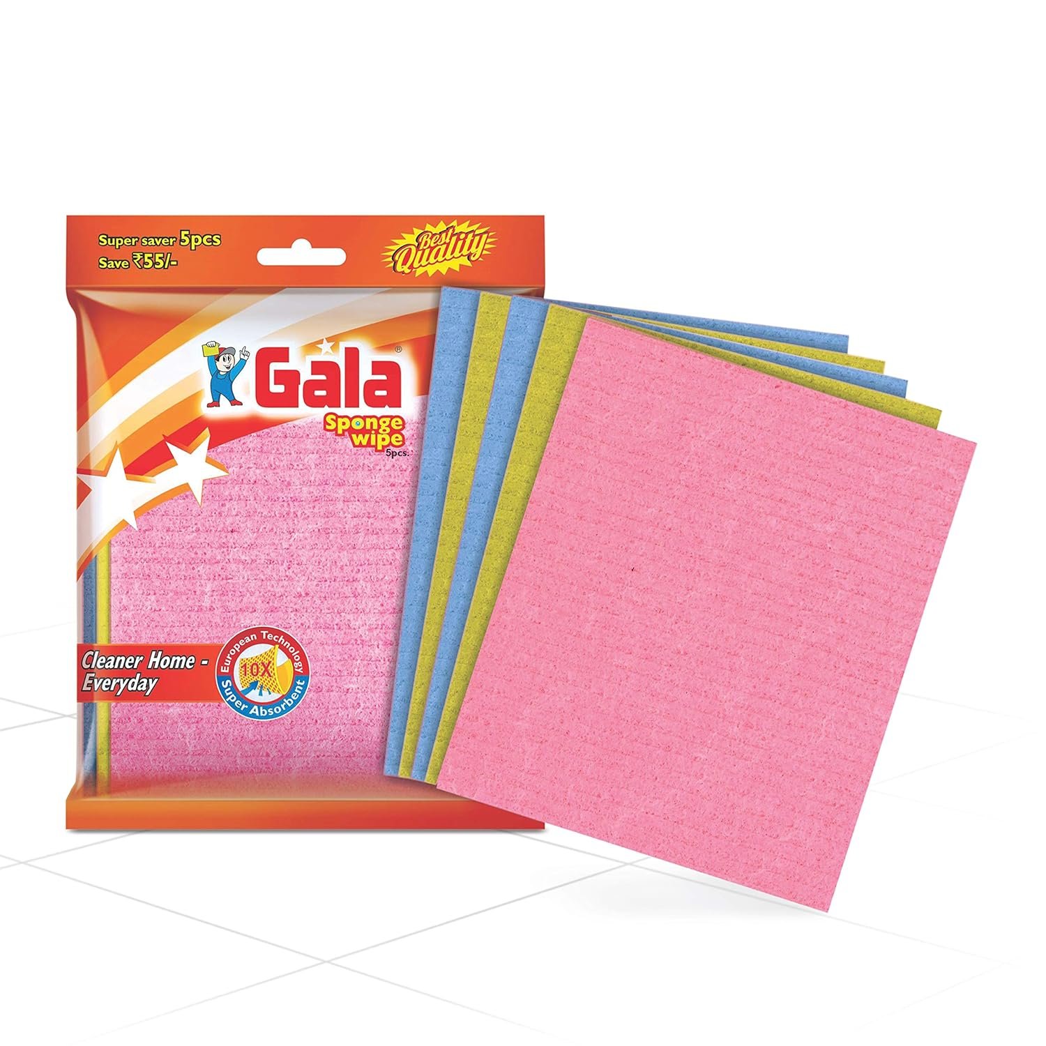 Gala Sponge Wipe for Kitchen 5 Pcs Pack (Multipurpose) (148995) - Image 2