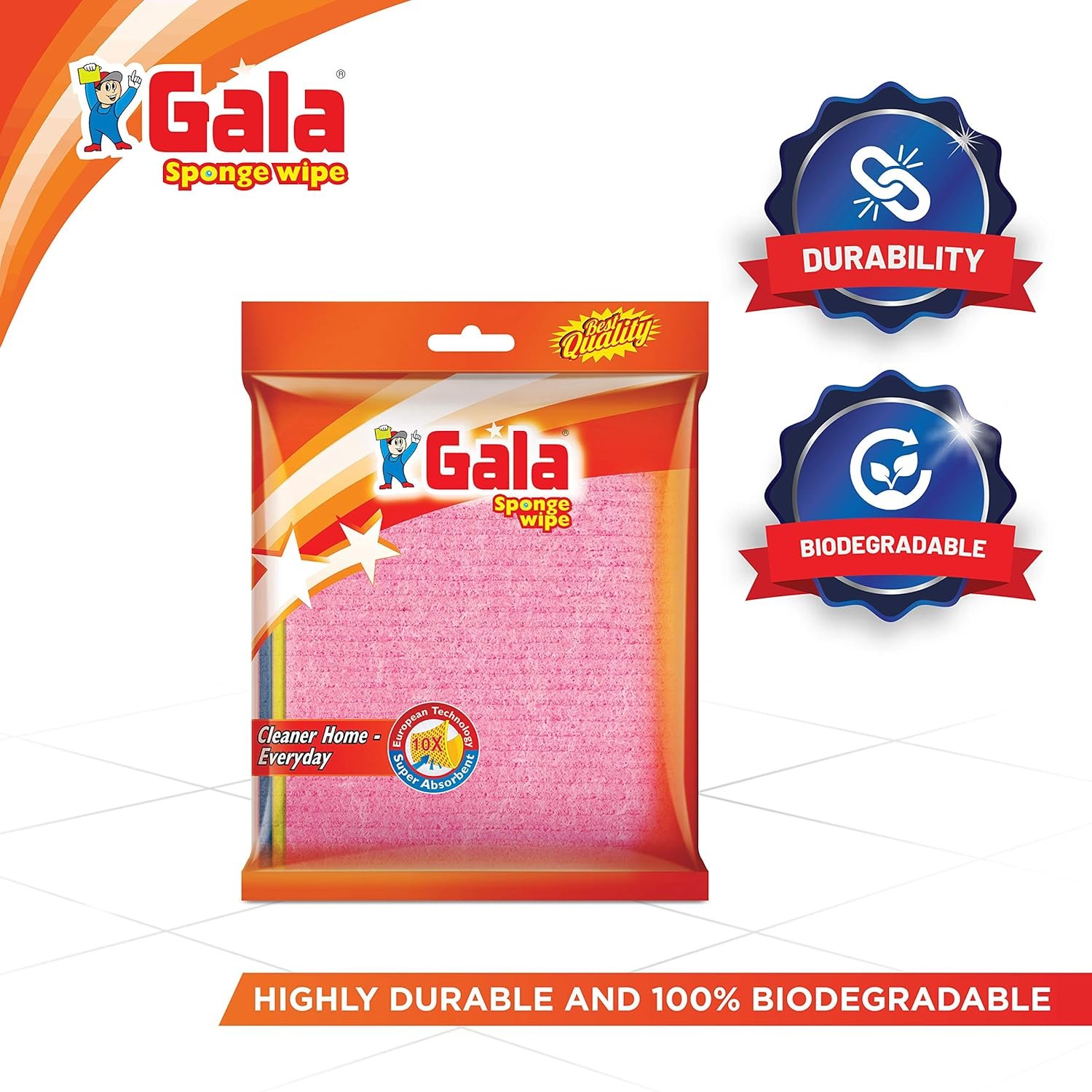 Gala Sponge Wipe for Kitchen 5 Pcs Pack (Multipurpose) (148995) - Image 3