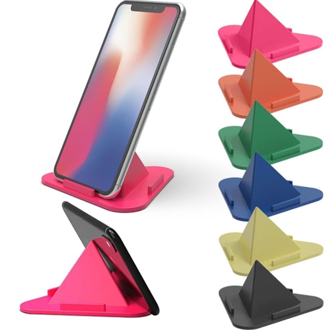 SKYCELL Portable Three-Sided Triangle Desktop Stand Mobile Paradise Universal Phone Pyramid Shape Holder Desktop Stand (Multi Color) (Pack of 5) Mobile Holder - Image 5