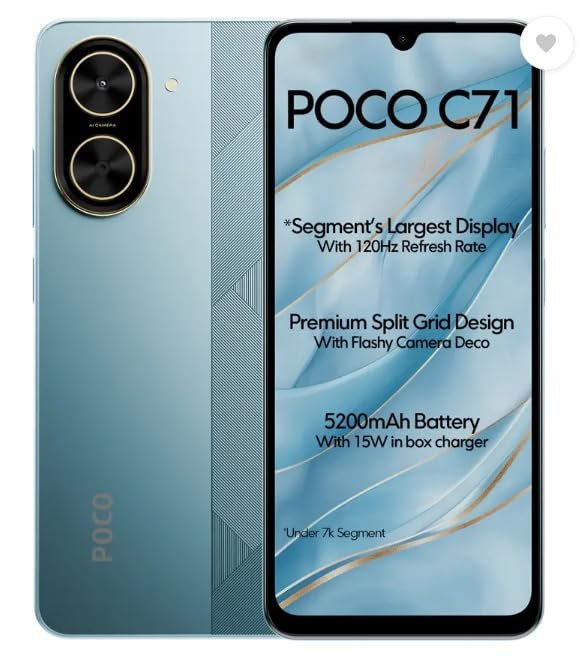 POCO C71, Cool Blue (6GB, 128GB) - Image 3