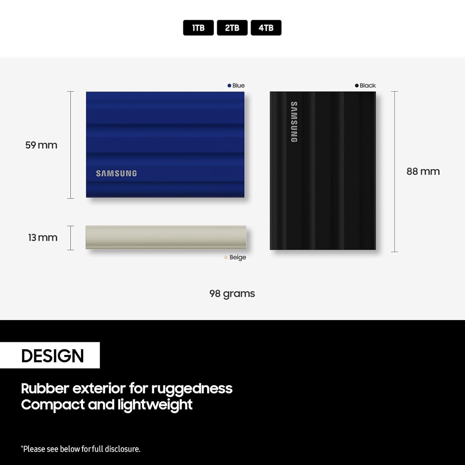 Samsung T7 Shield Portable SSD 1TB, USB 3.2 Gen2 External SSD, Up to 1,050MB/s, Rugged, IP65 Water & Dust Resistant, for Photographers, Content Creators and Gaming, Mac Compatible, MU-PE1T0S, Black - Image 6