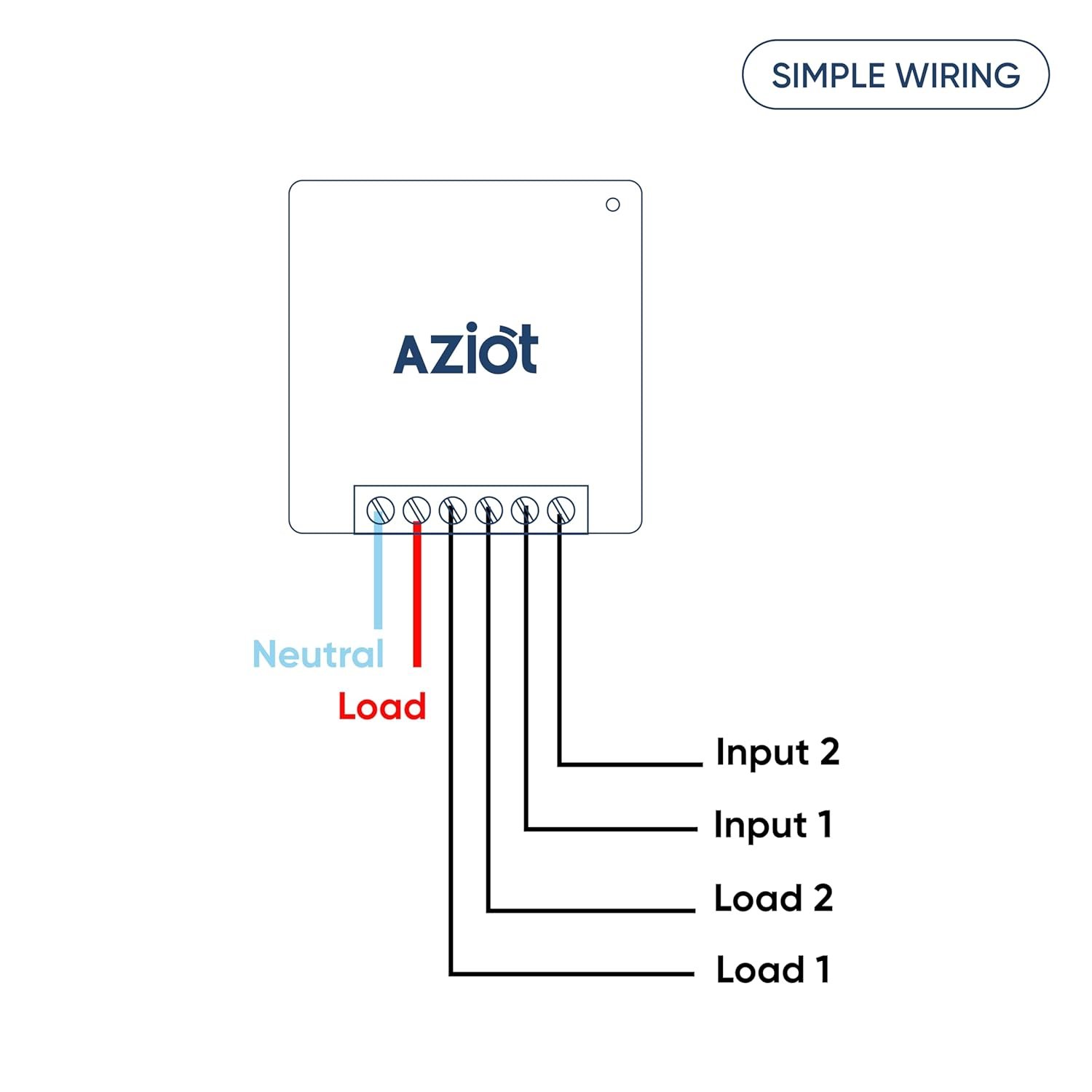 AZIOT 2 Node Smart Switch - Wifi/Bluetooth Communication - Made in India - Timer Function - Works with Google Home and Amazon Alexa… (2 Node) - Image 8