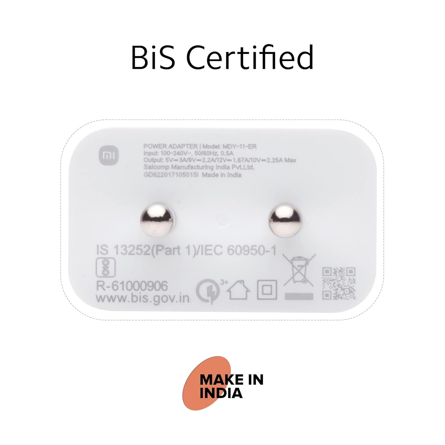 MI Xiaomi 22.5W Fast Charger with USB-C Cable, Quick Charge 3.0 Power Adapter Compatible with Redmi Note Series, Poco, Mi, Any Type C Devices - with Power Delivery (White) - Image 8