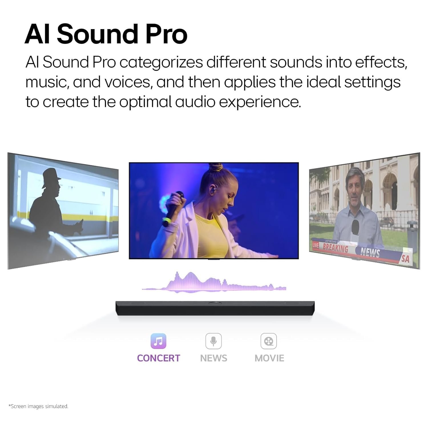 LG Soundbar S65TR, 600W, 5.1 Ch Home Theater Soundbar with Dolby Digital & DTS Digital Surround, AI Sound Pro, Wow Interface, Wireless Subwoofer & New Wireless Rear Speaker Without Receiver Box - Image 6