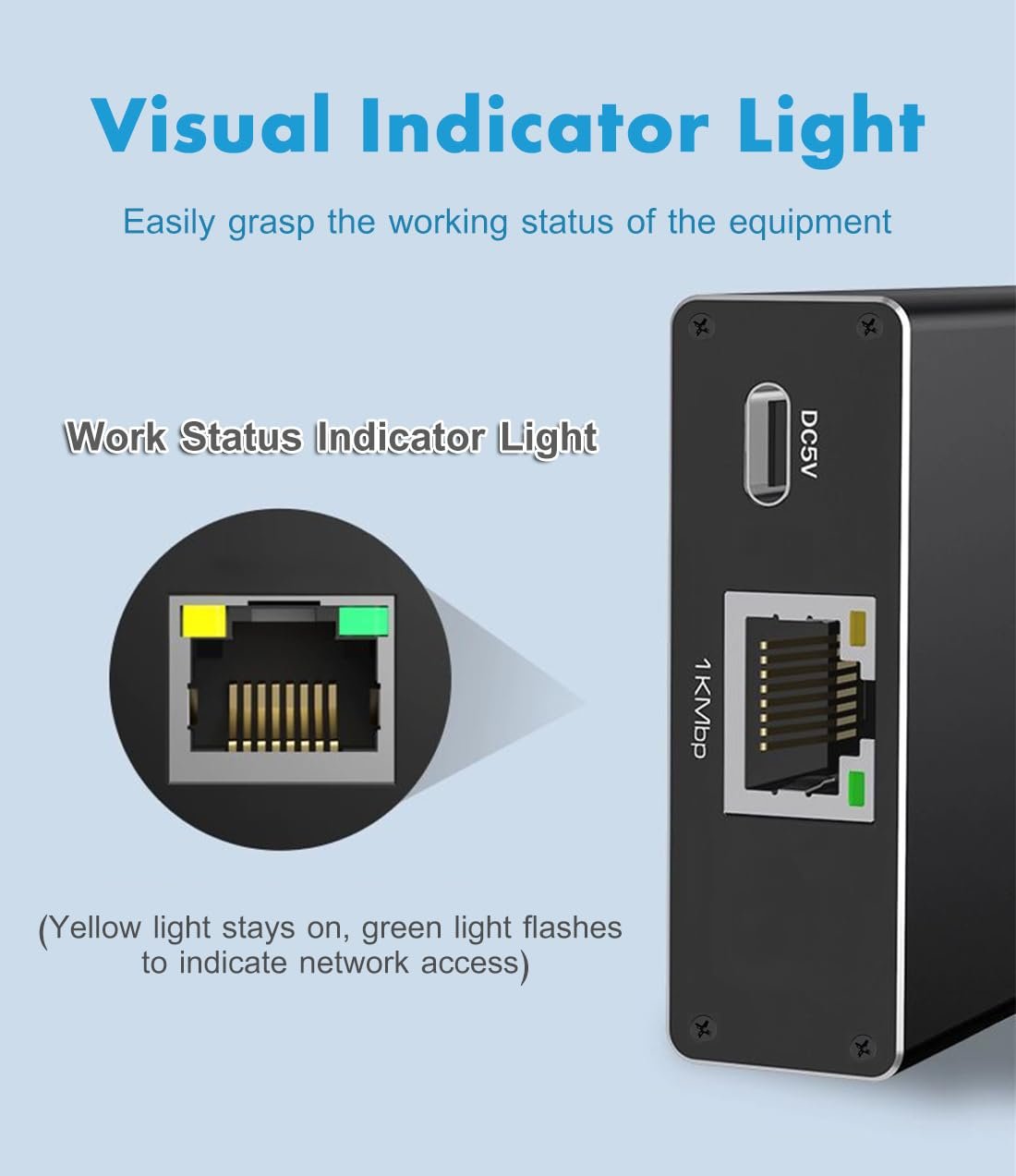 Ethernet Splitter 1 to 4, 1000Mbps High-Speed Internet Splitter, Gigabit RJ45 Port Router Switch, LAN-Splitter, Supporting Simultaneous Networking of 4 Devices, Applicable to Cat5/5e/6/7/8 Cable - Image 6