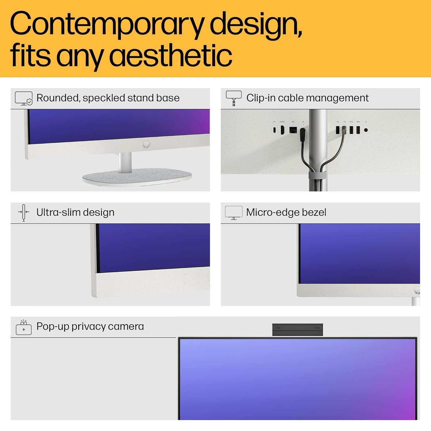 HP All-in-One PC 13th Gen Intel Core i5 27" (68.6cm) FHD 16GB RAM, 1TB SSD, Intel UMA Graphics, 710 White Wireless Keyboard and Mouse Combo (Windows 11 Home, MSO 21, Shell White, 6.72 Kg) 27-cr0407in - Image 3