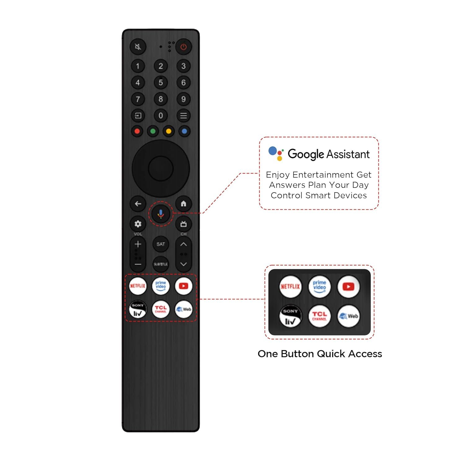 TCL 101 cms (40 inches) V5C Series Full HD Smart QLED TV Google TV 40V5C - Image 8