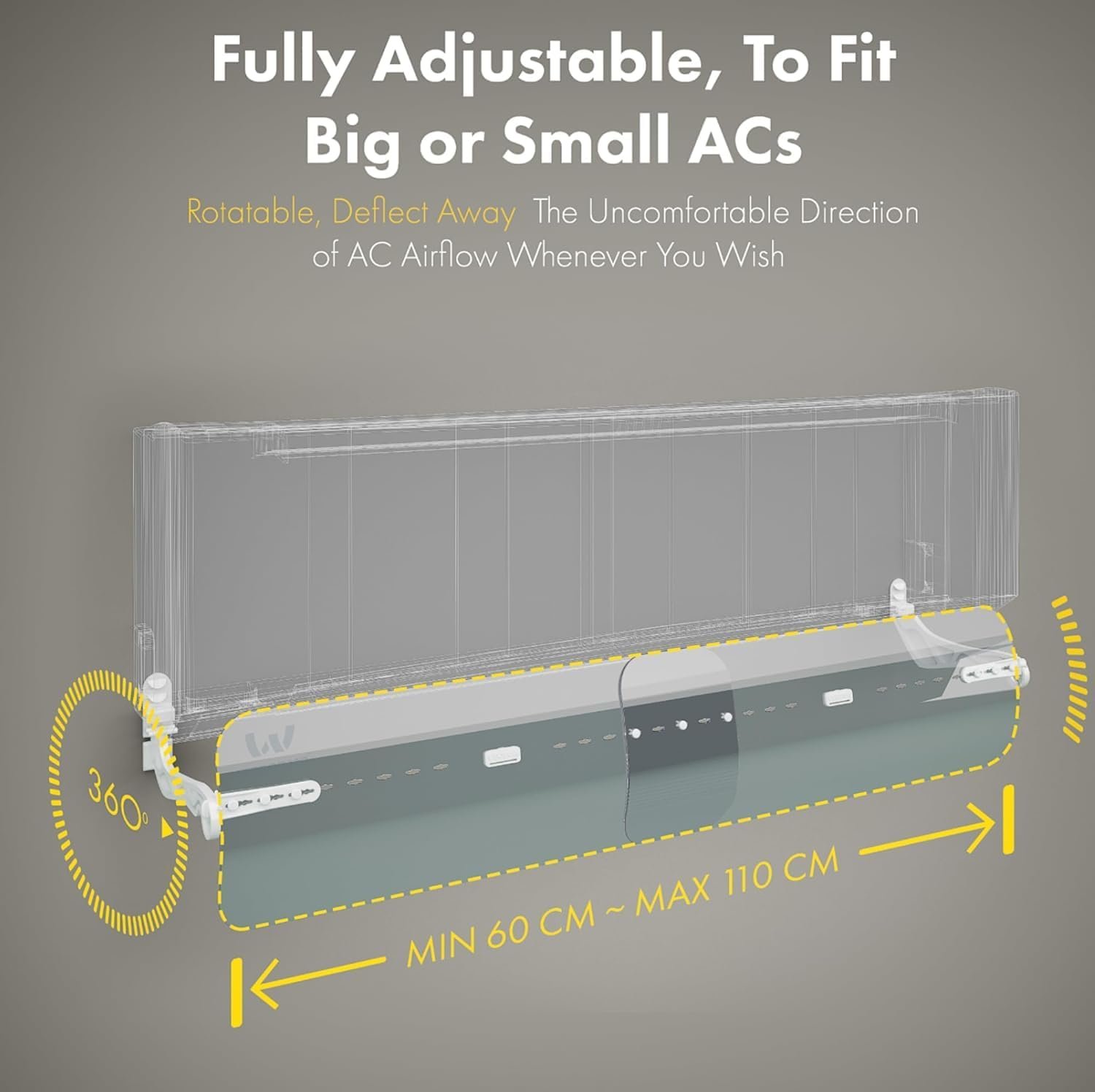 WITFORMS/CLASSIC - Adjustable AC air deflector suitable for Split air conditioners. Enhance cooling and heating circulation - Image 4
